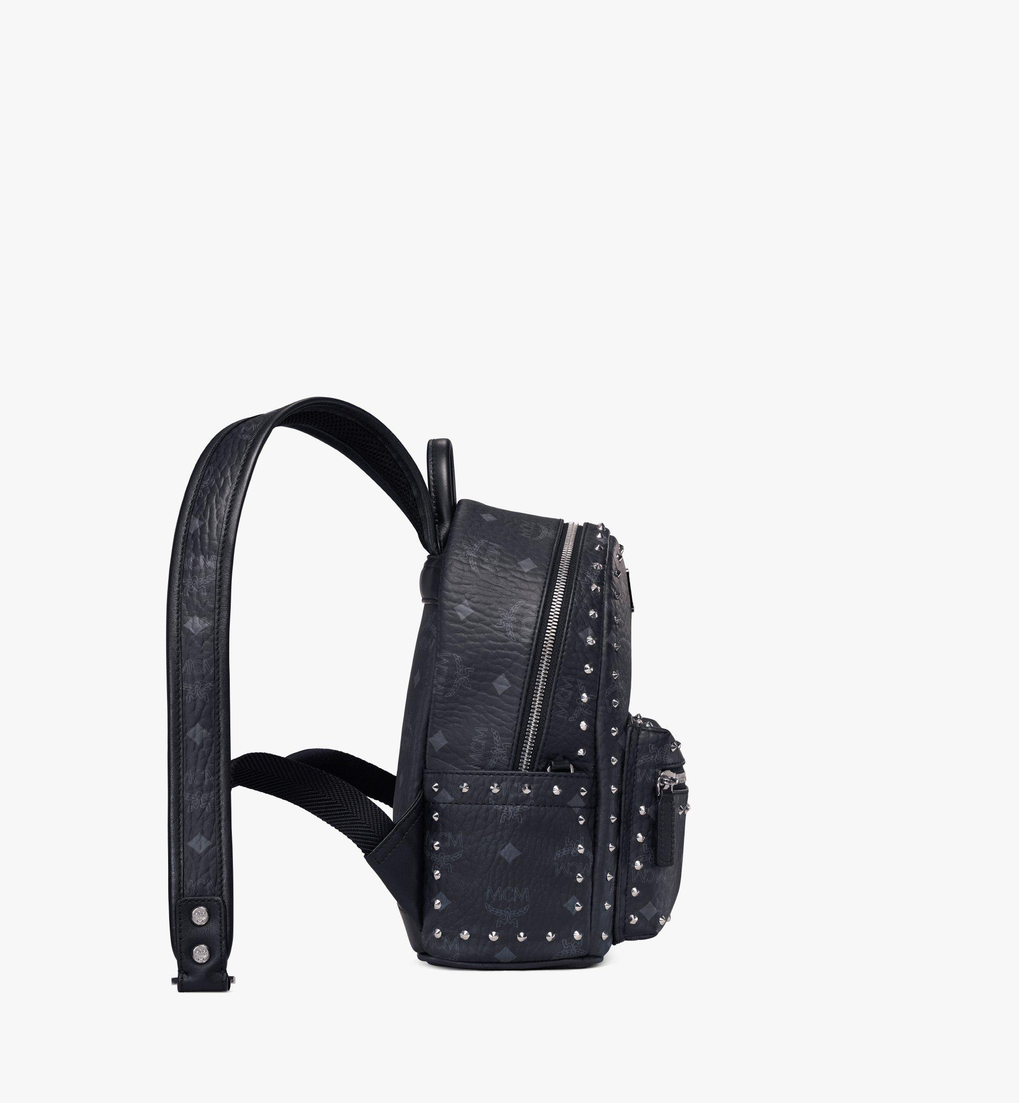MCM Stark Backpack in Studded Outline Visetos Black MMKAAVE03BK001 ほかの角度から見る 1