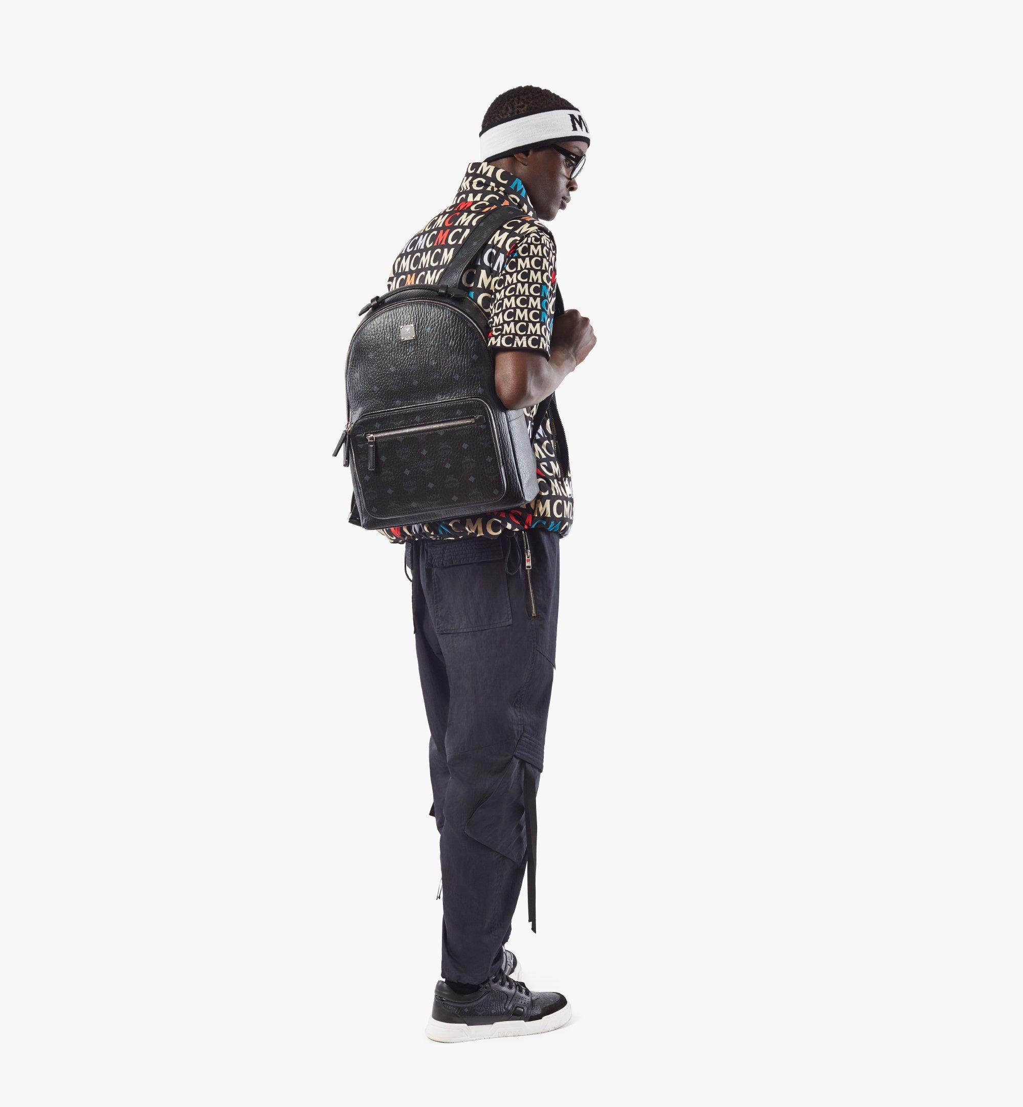 Mcm Stark 40 Visetos Backpack in Black