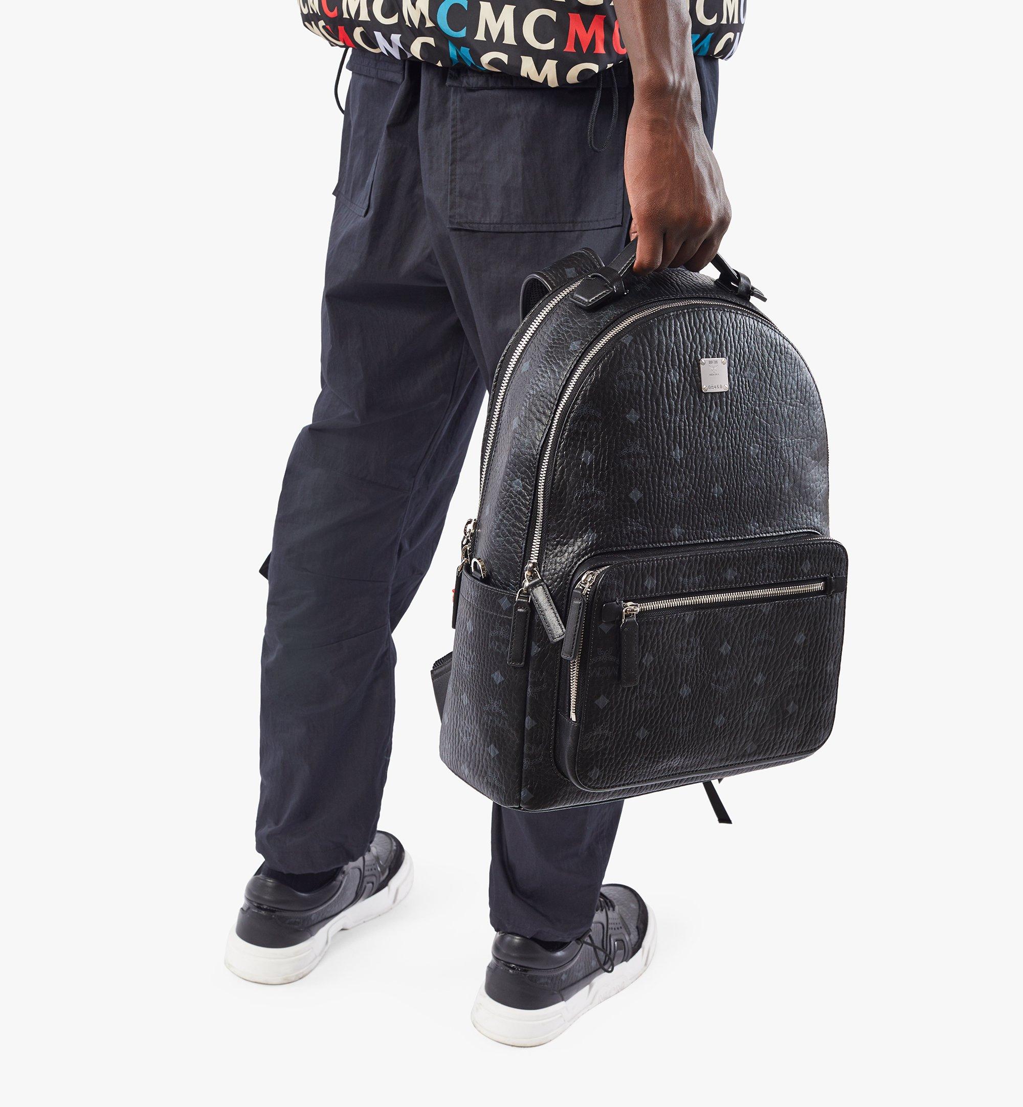 Mcm Stark 40 Visetos Backpack in Black