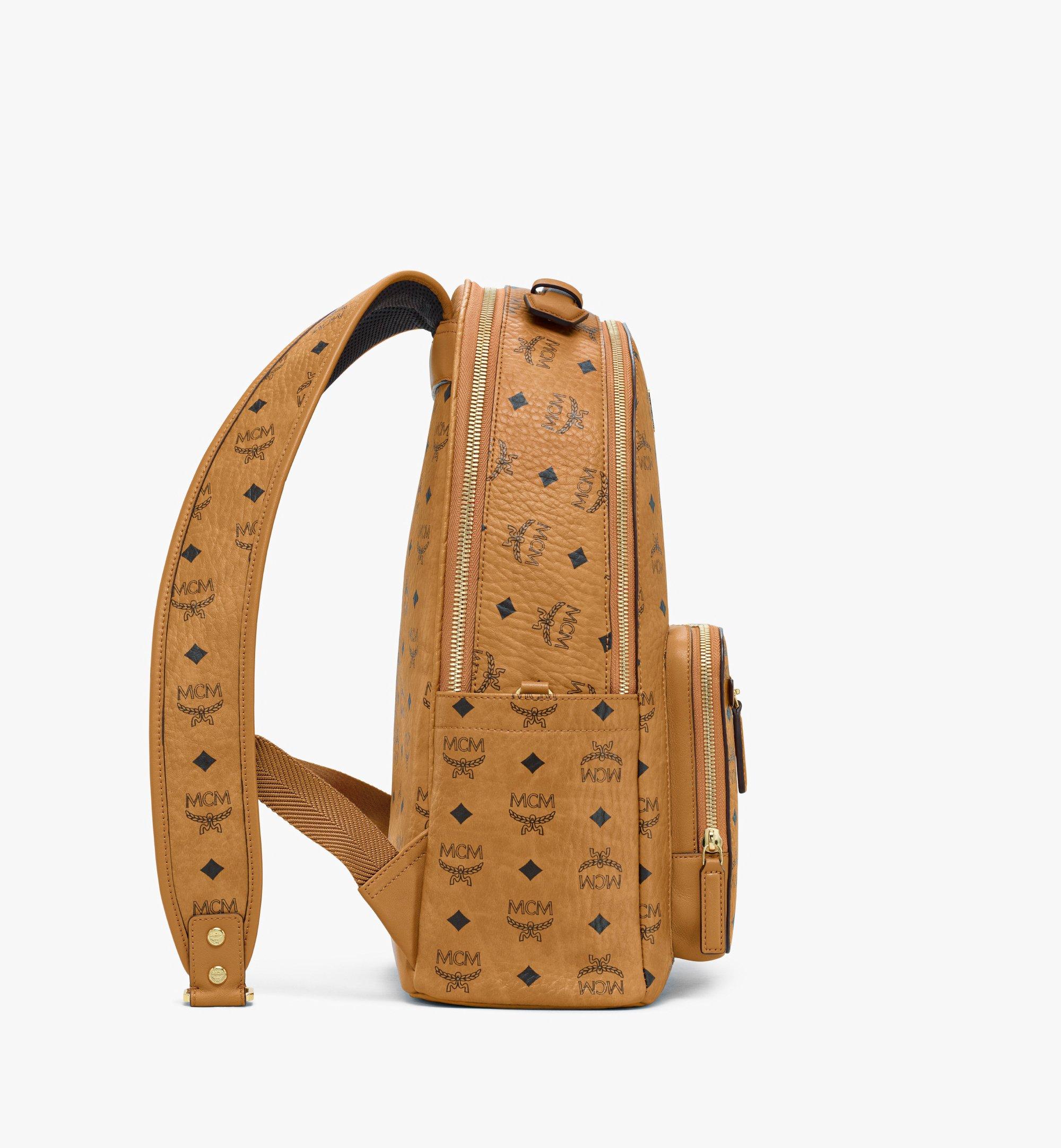 Mcm Stark 40 Visetos Backpack Cognac