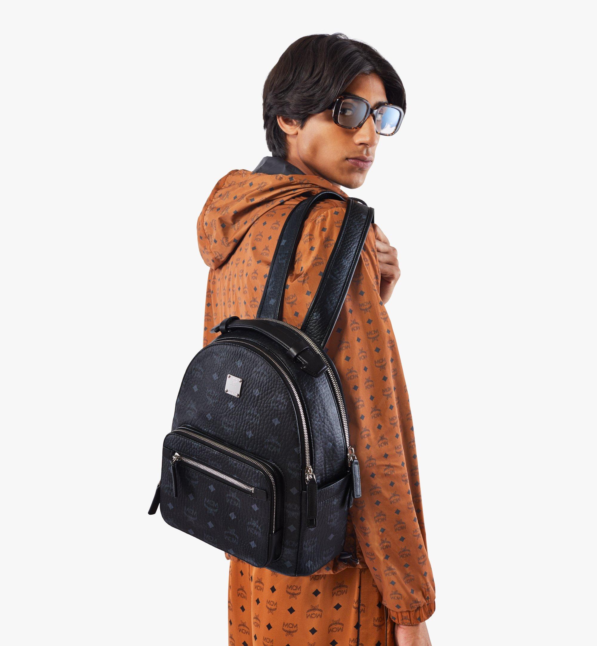 Small Stark Backpack in Visetos Black MCM TH