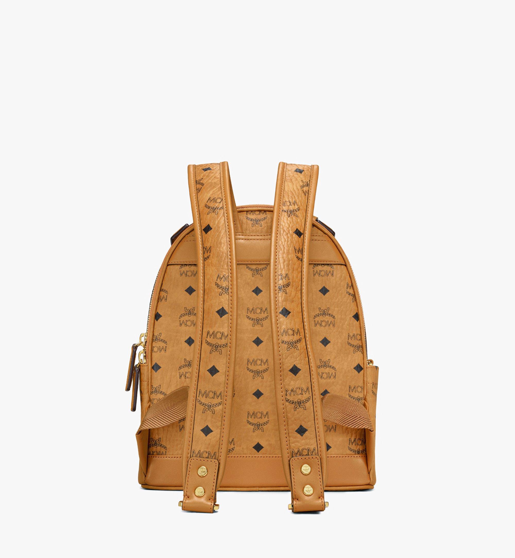 MCM Stark Classic Visetos Canvas Backpack Beige