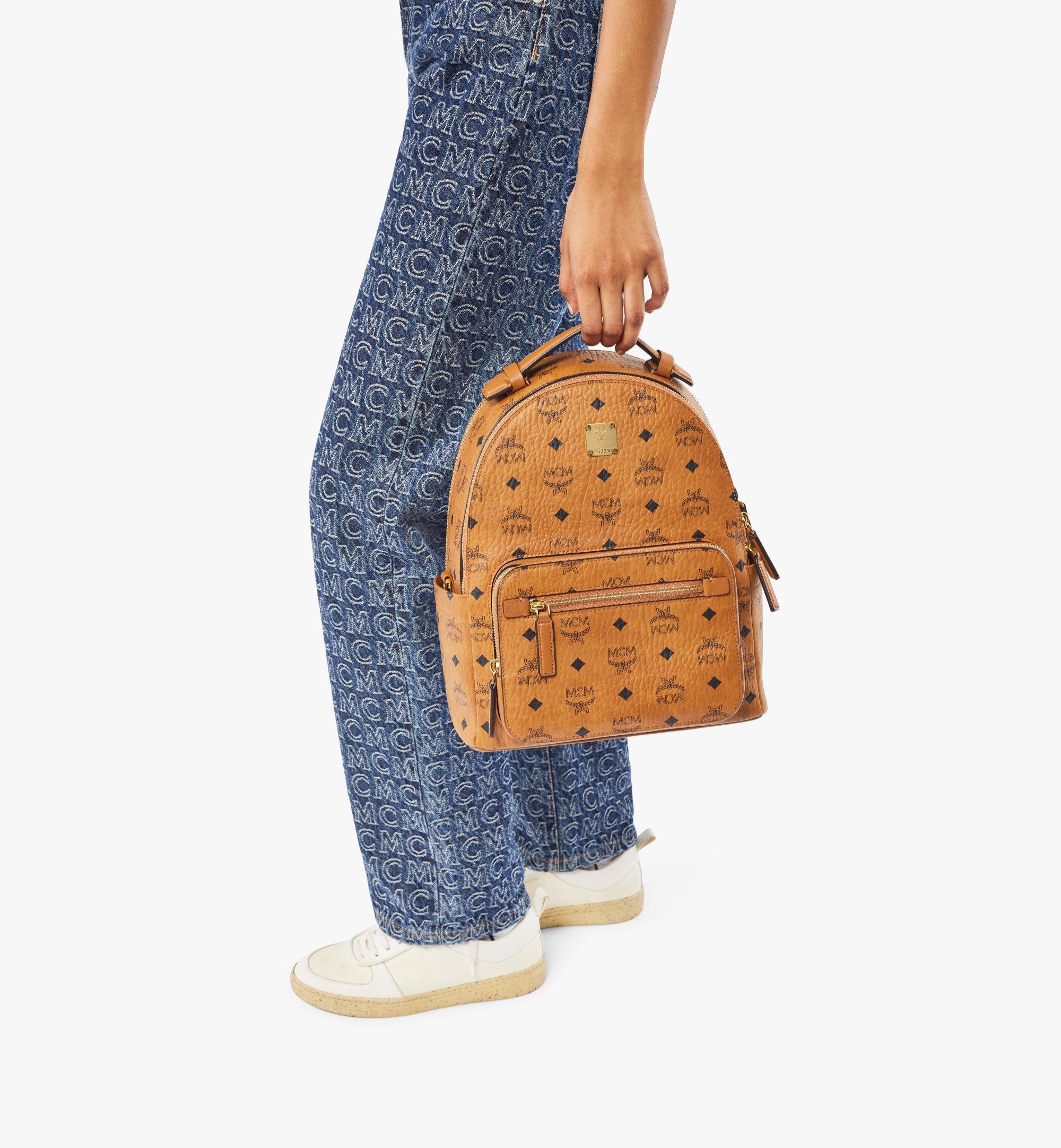 Small Stark Backpack in Visetos Cognac MCM US