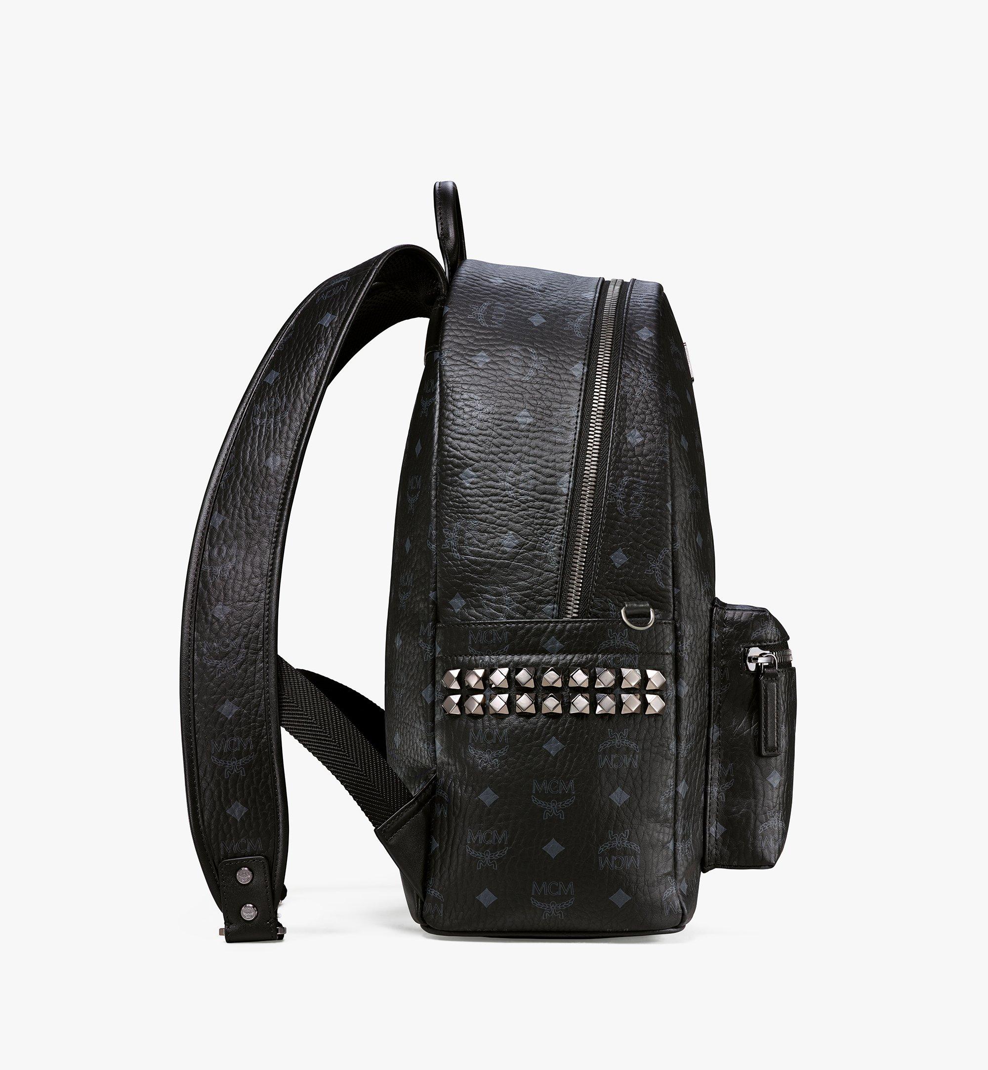 Medium Stark Side Studs Backpack in Visetos Black | MCM ®US