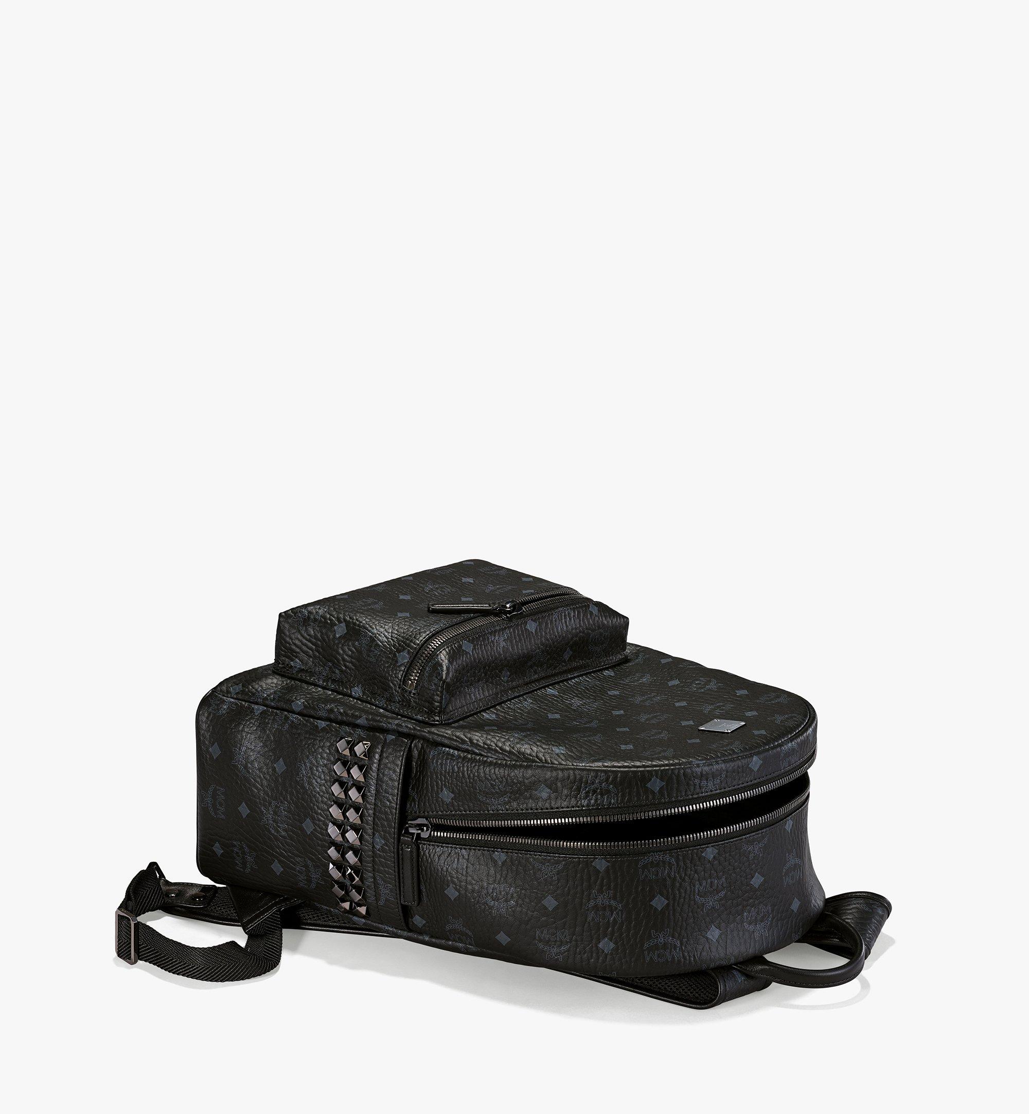 Medium Stark Side Studs Backpack in Visetos Black MCM JP