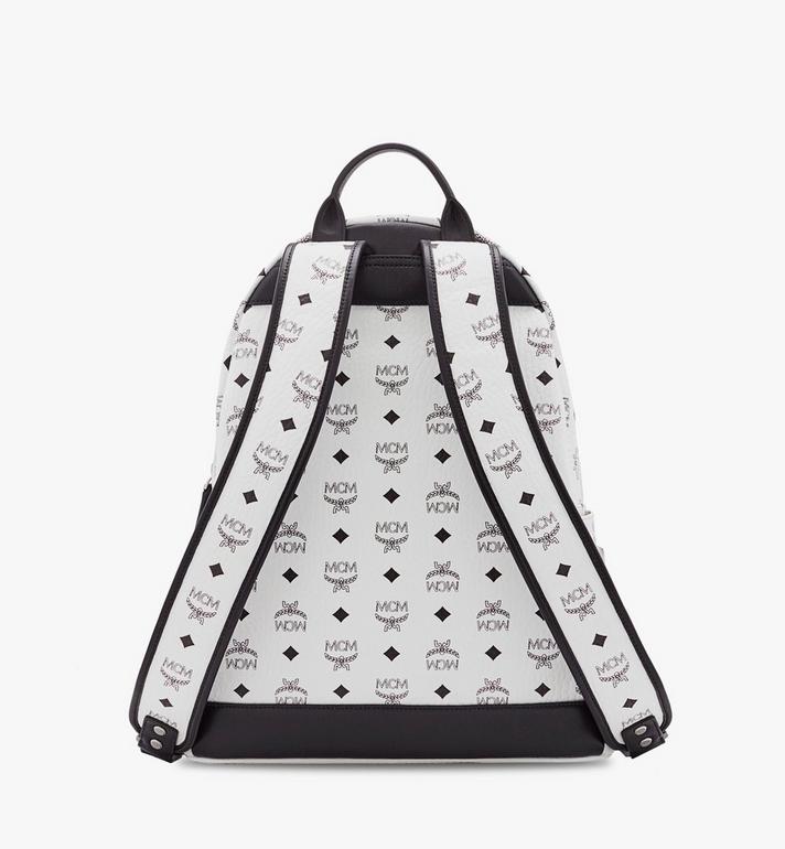 Medium Stark Side Studs Backpack in Visetos White | MCM ®US Medium Stark Side Studs Backpack in Visetos White | MCM ®US