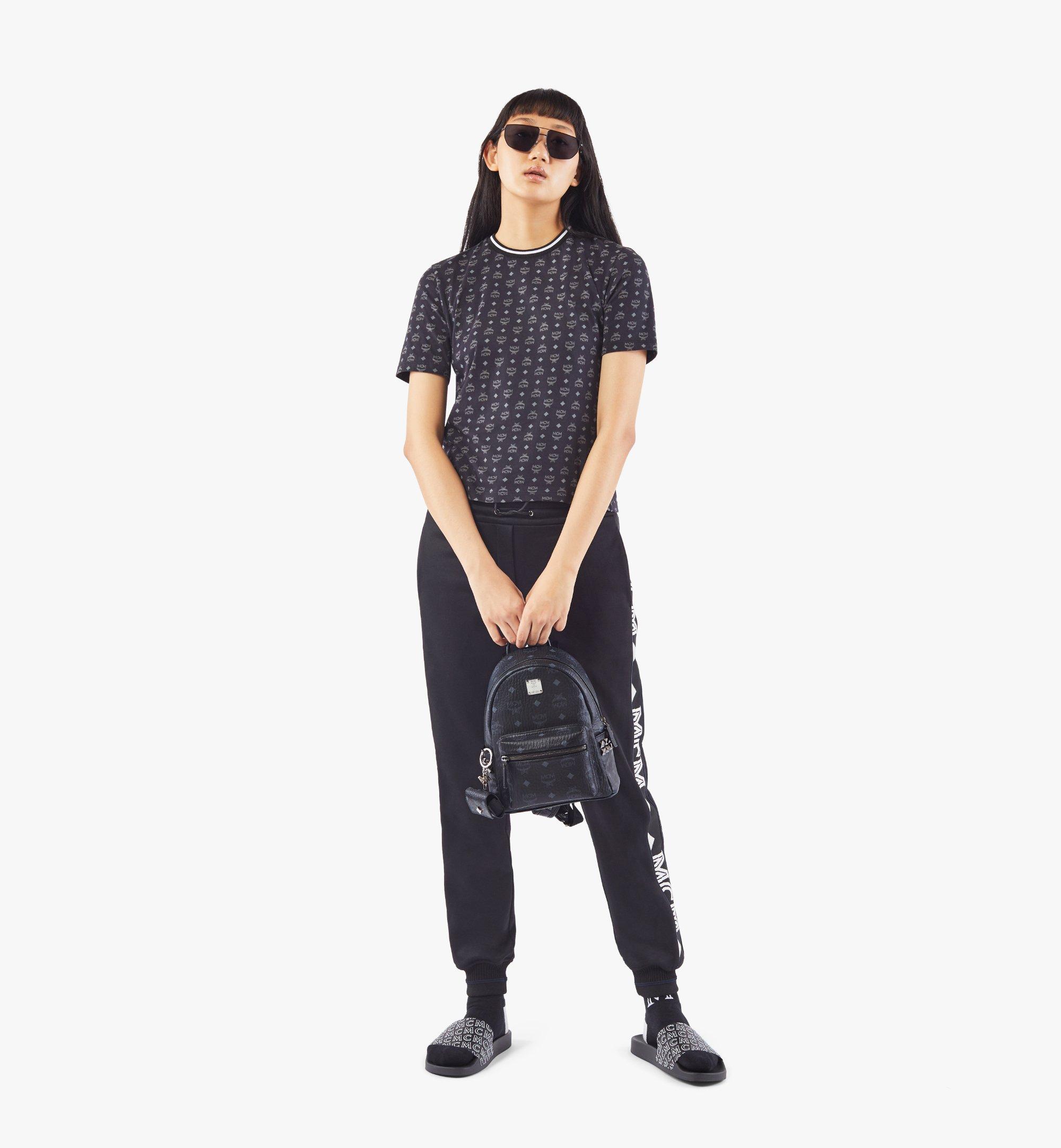 MCM Stark Side Studs Backpack in Visetos Black MMKAAVE10BK001 Alternate View 4