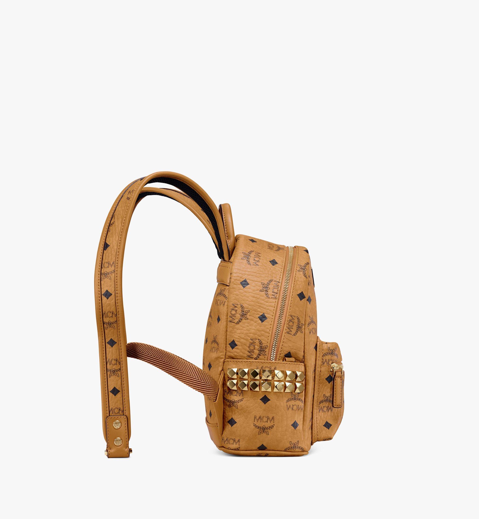 Mini Stark Side Studs Backpack in Visetos Cognac | MCM ®CA