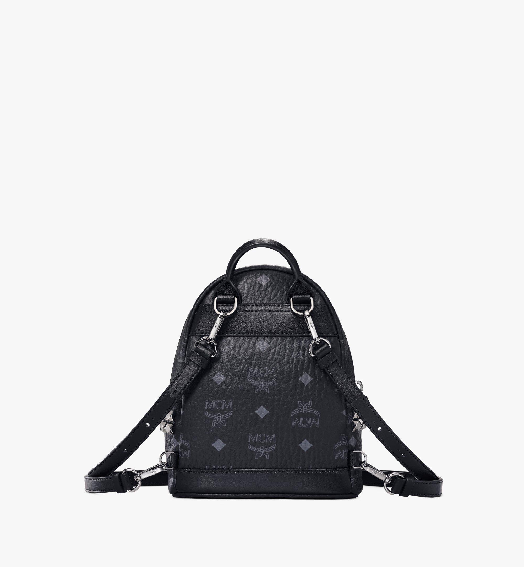 X-Mini Stark Bebe Boo Side Studs Backpack in Visetos Black | MCM ®CA