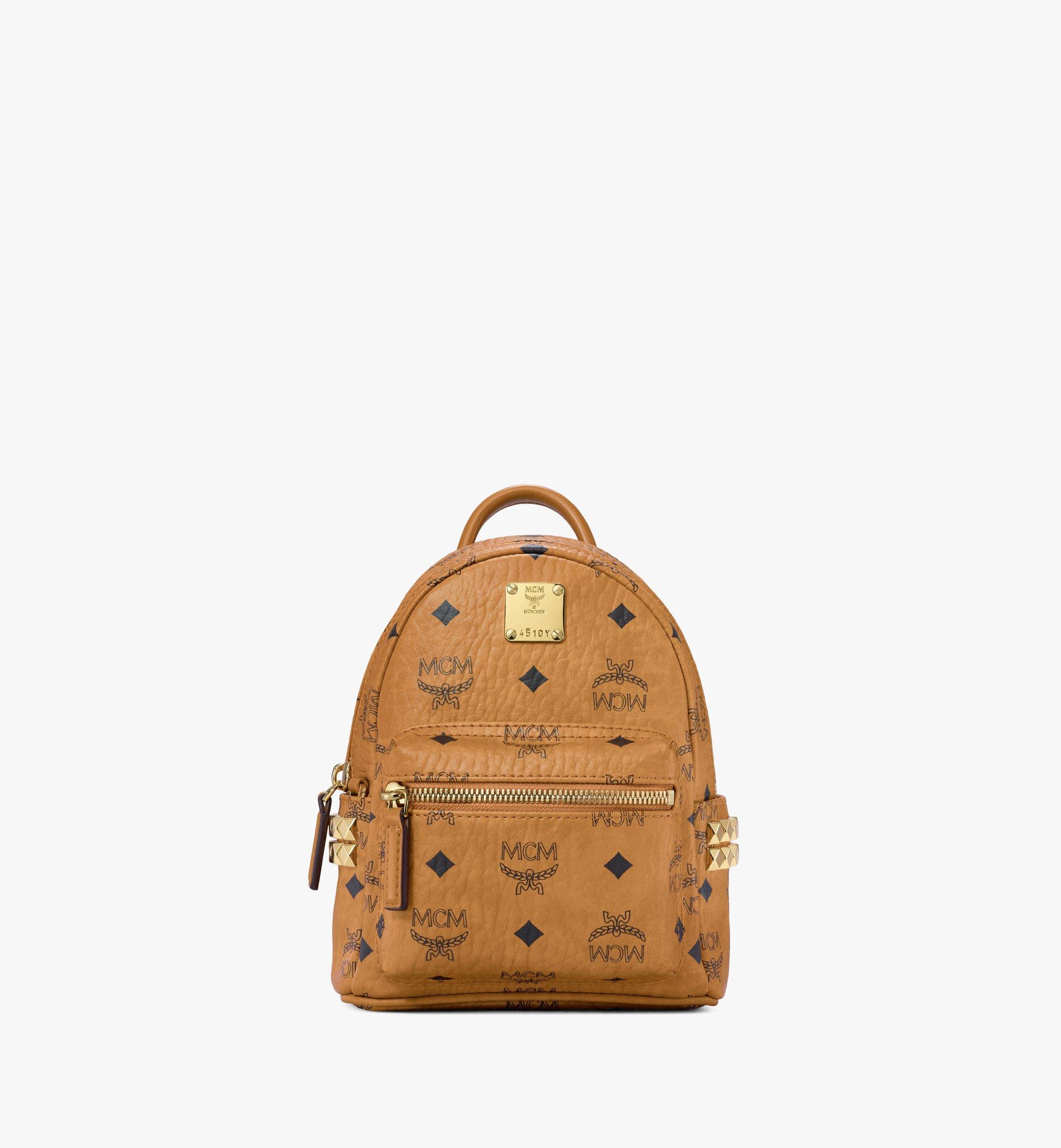 Mcm Small Stark Backpack Cognac