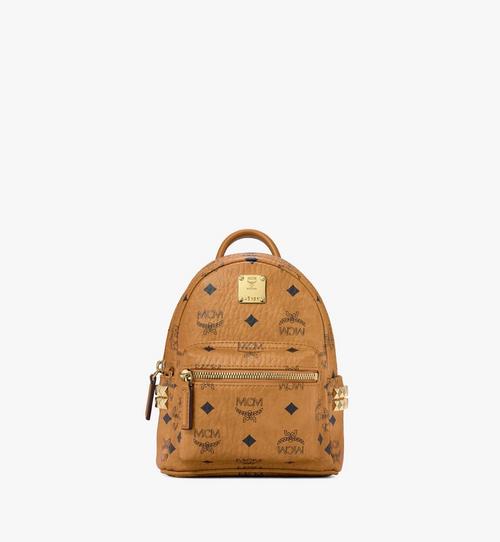 X-Mini Stark Bebe Boo Side Studs Backpack in Visetos Cognac X-Mini Stark Bebe Boo Side Studs Backpack in Visetos Cognac