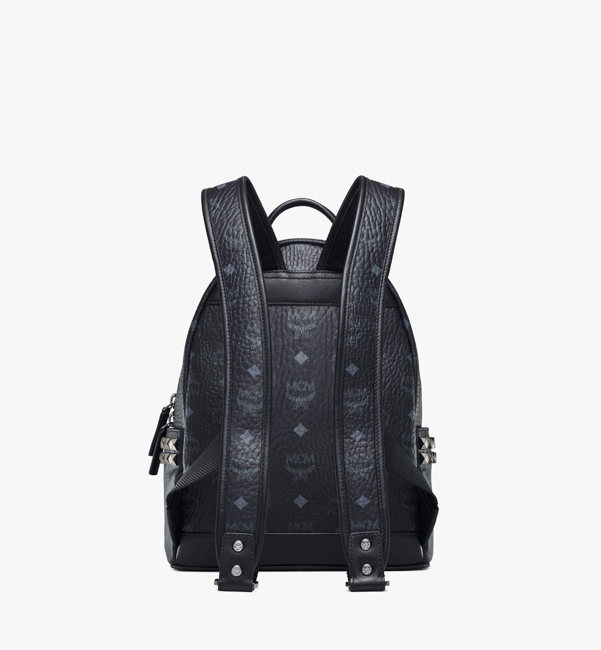 MCM Stark Side Studs Backpack in Visetos Black MMKAAVE15BK001 Alternate View 3