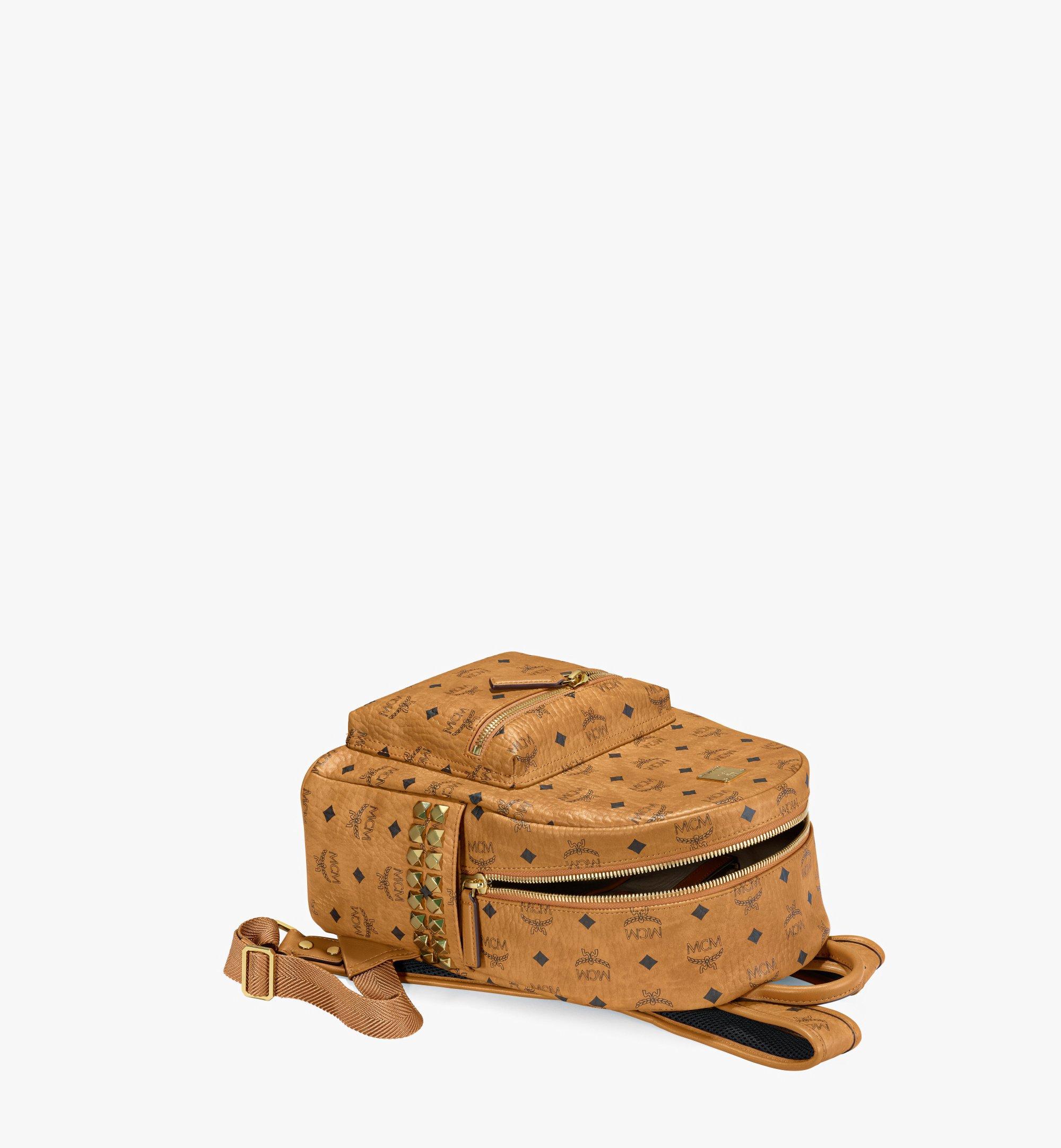 Mcm Small Stark Backpack Cognac