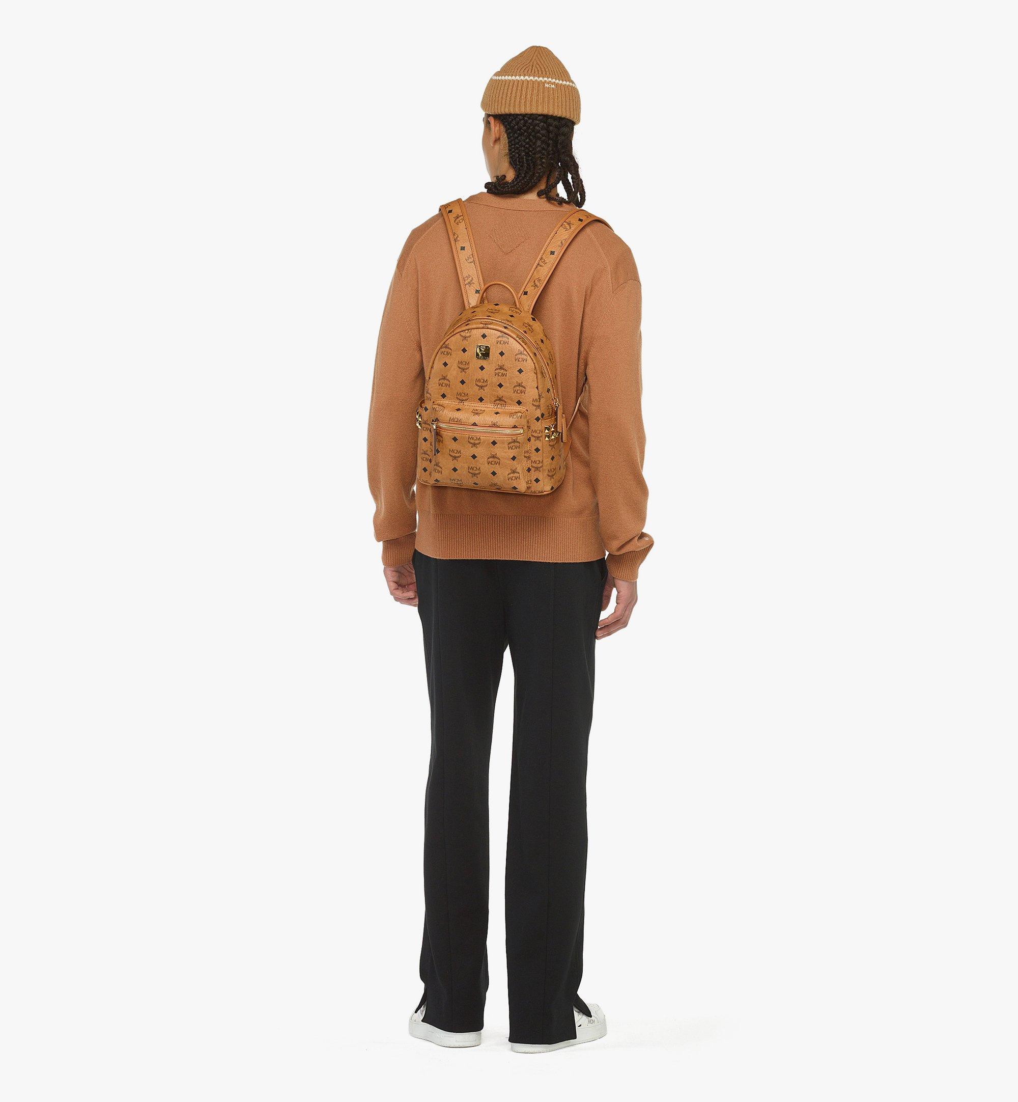 Mcm Small Stark Backpack Cognac