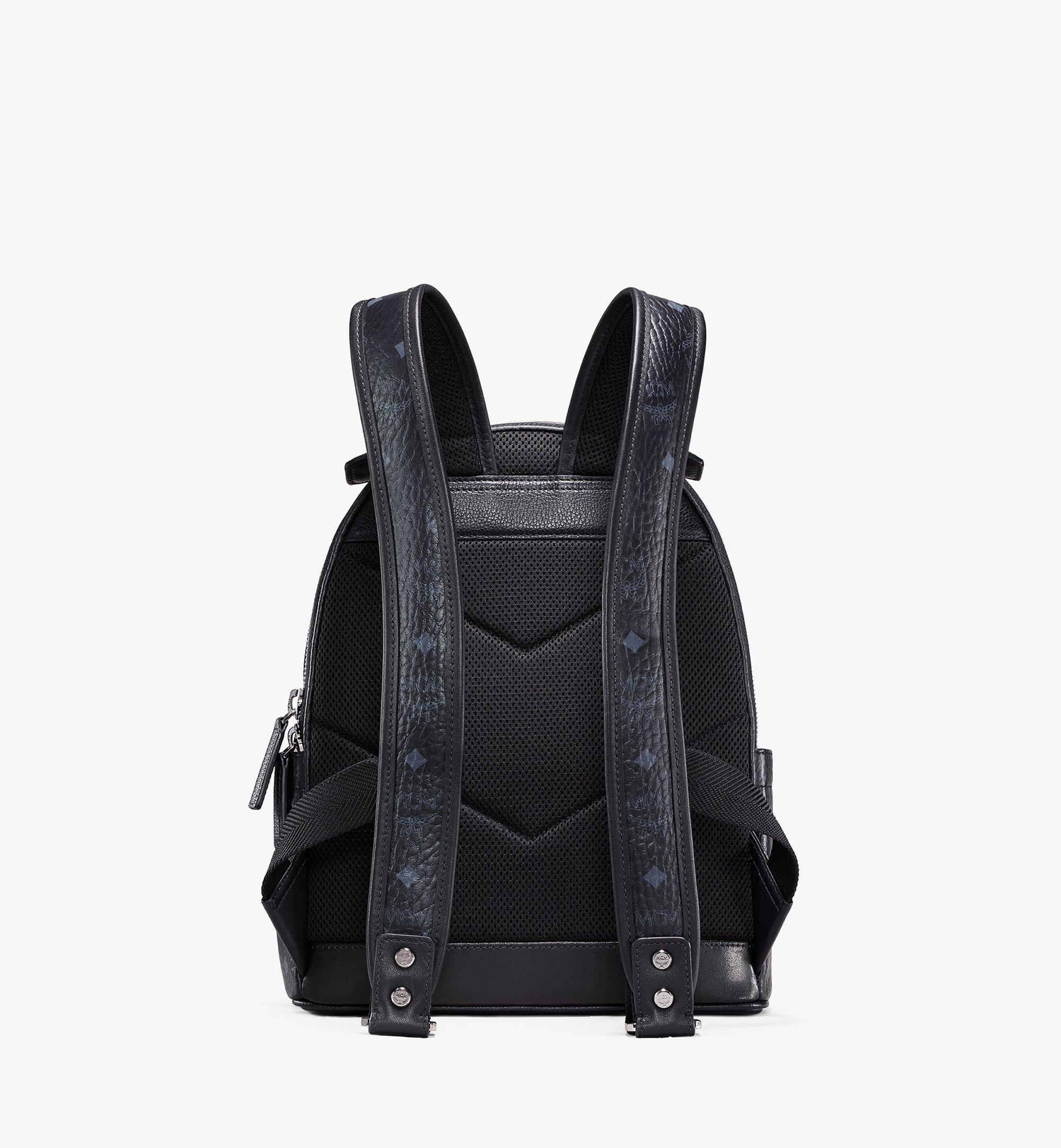 MCM Stark Backpack in Visetos Leather Block Black MMKAAVE23BK001 Alternate View 3