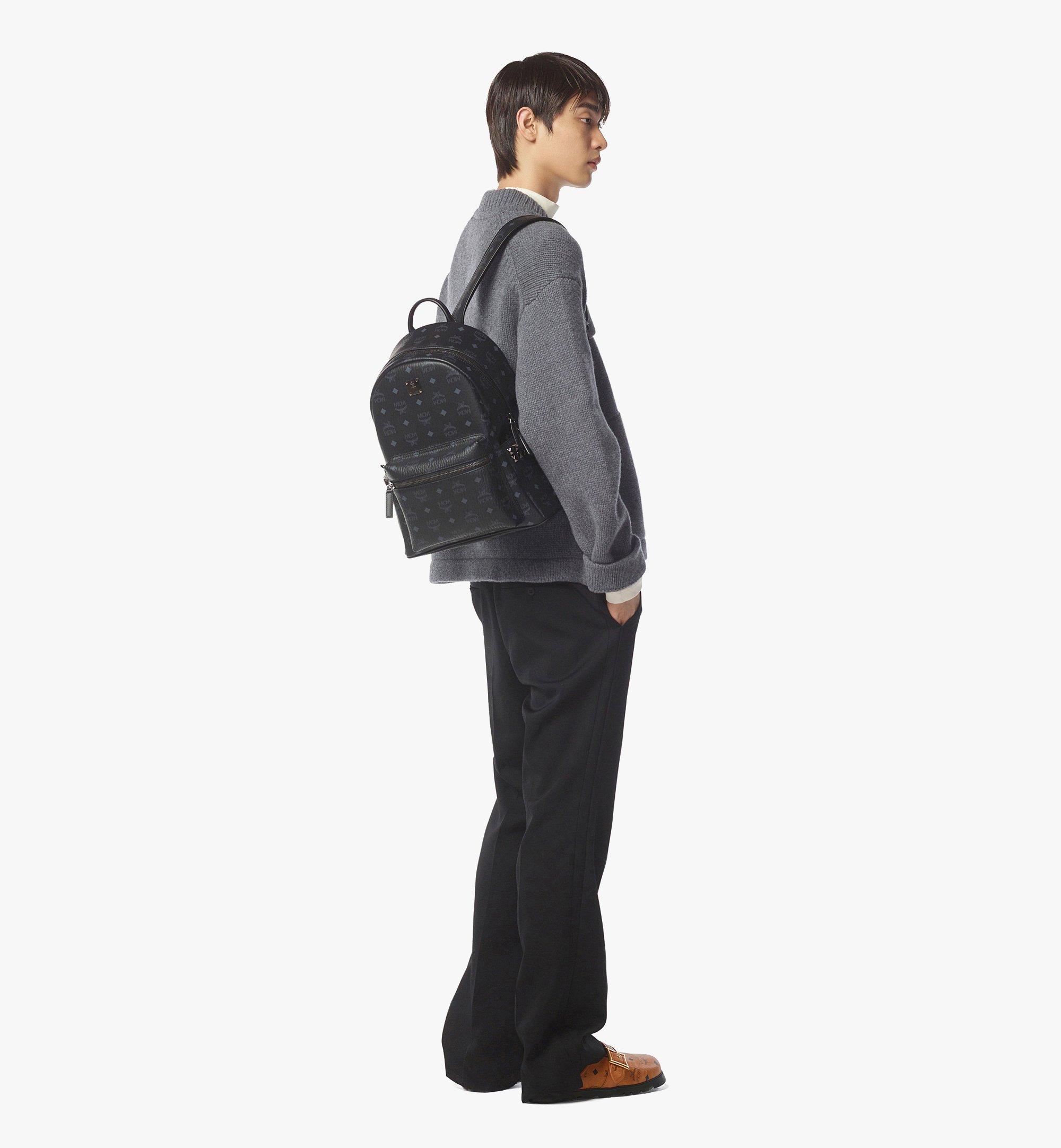 Small-Medium Stark Side Studs Backpack in Visetos Black | MCM ®US