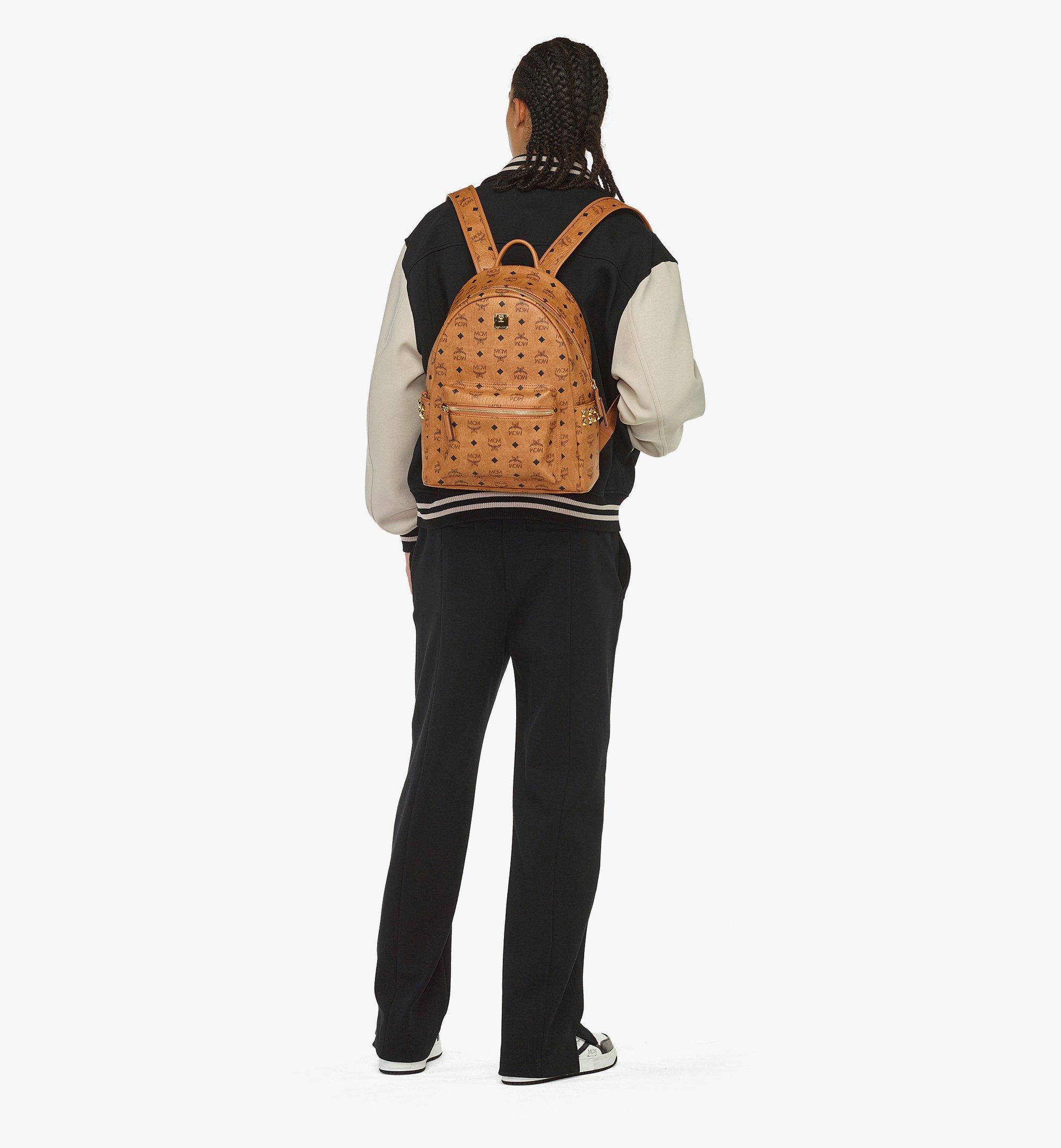 Small-Medium Stark Side Studs Backpack in Visetos Cognac | MCM ®JP