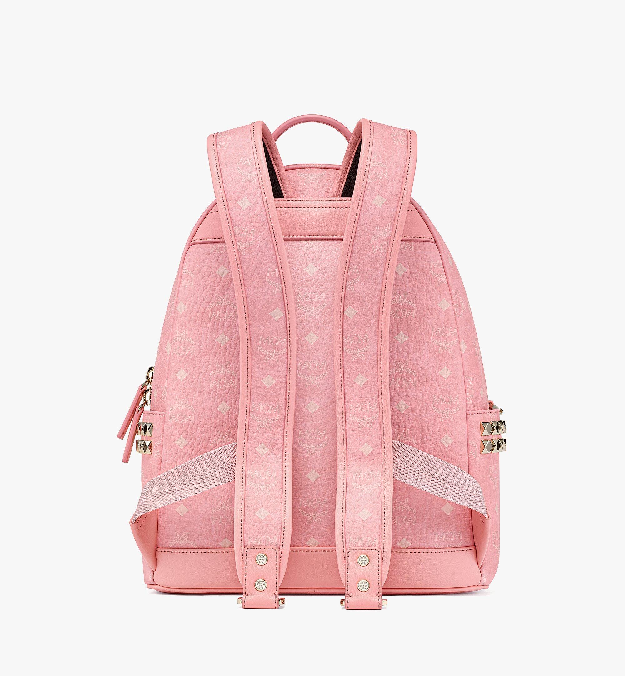 SmallMedium Stark Side Studs Backpack in Visetos Pink MCM ®HK