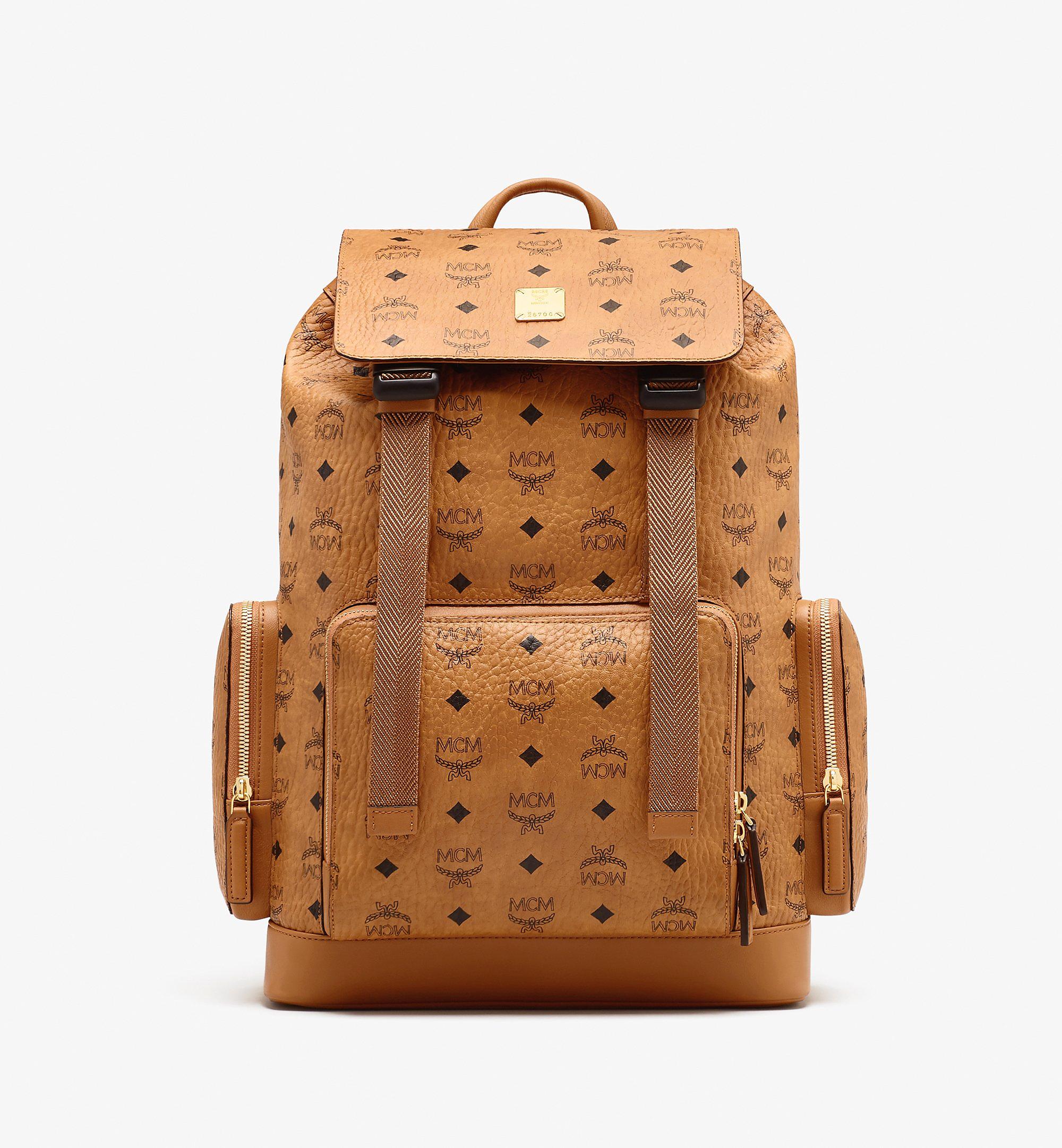 Medium Brandenburg Backpack In Visetos Cognac Mcm De