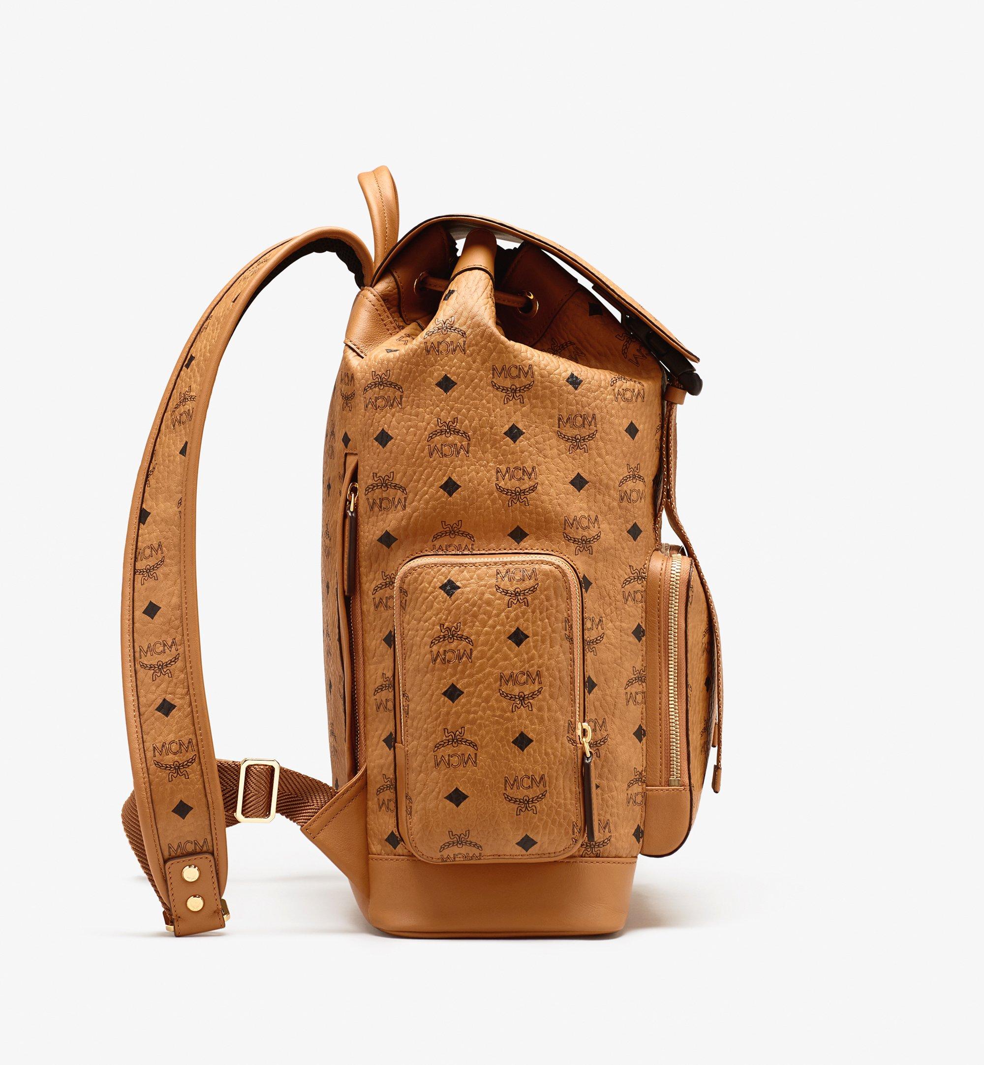 Medium Brandenburg Backpack in Visetos Cognac