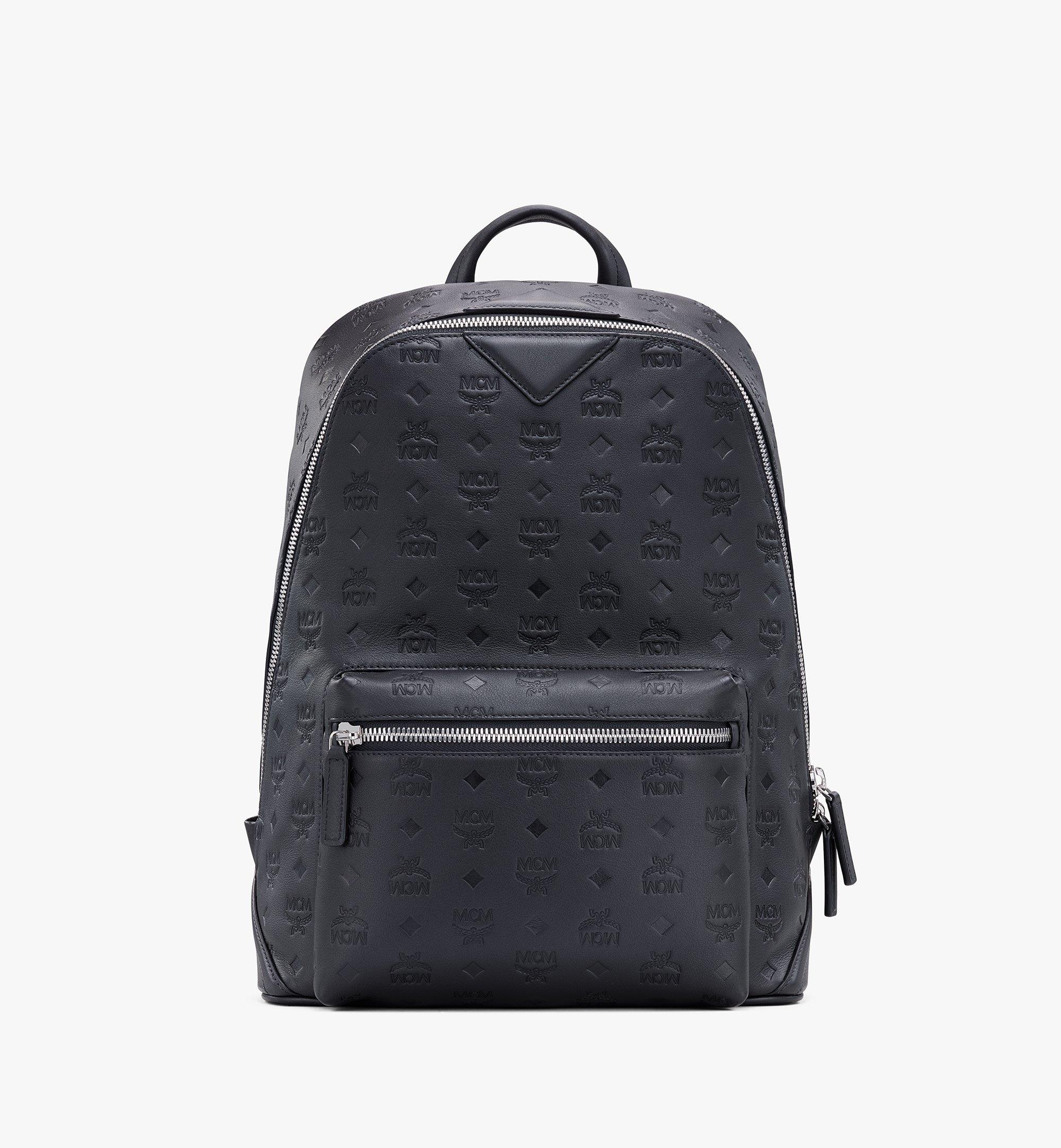 Medium Neo Duke Backpack in Monogram Leather Black MCM CN