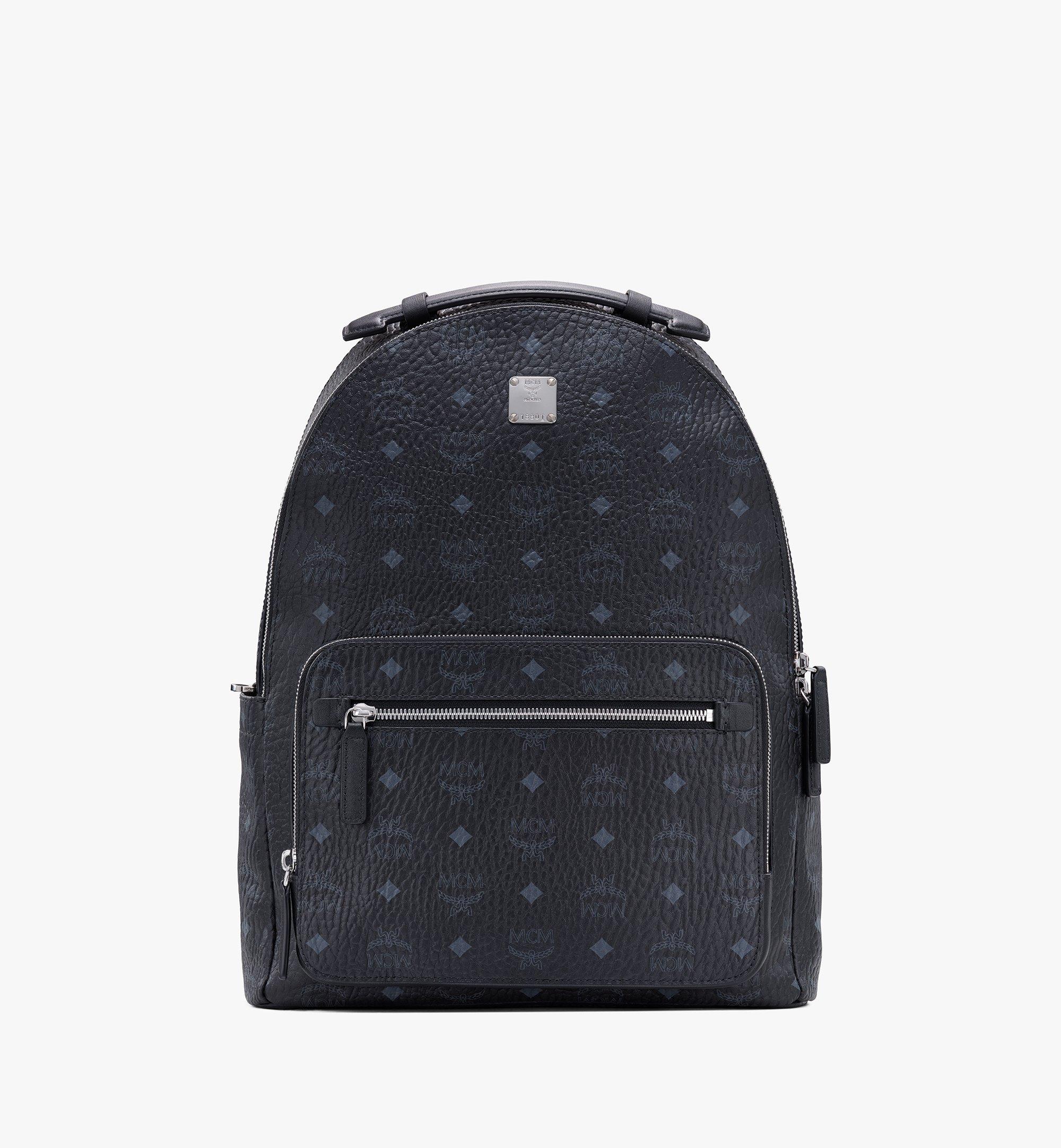 Large Stark Rucksack in Visetos Schwarz MCM DE