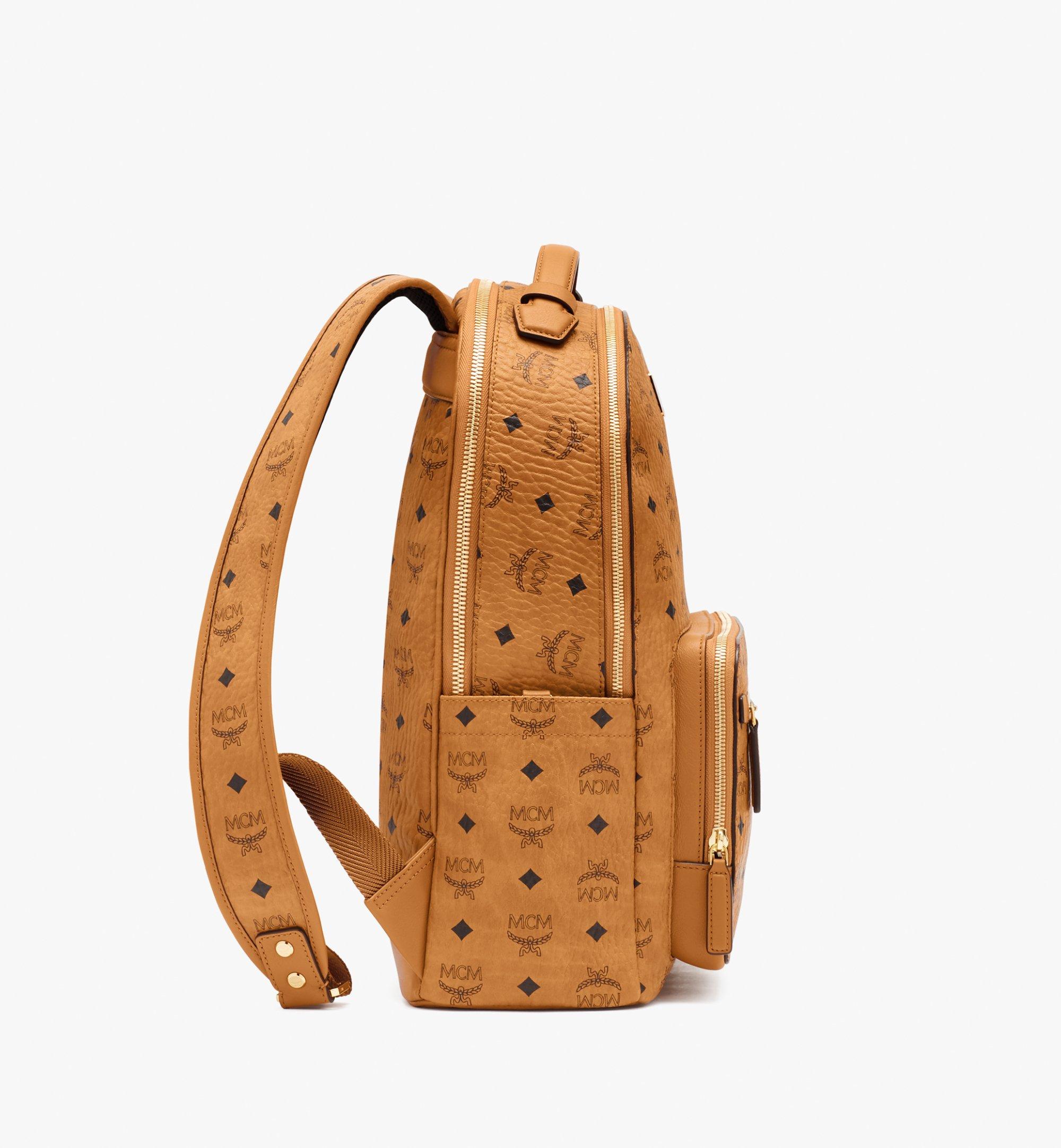 MCM Stark Backpack in Visetos Cognac MMKASVE10CO001 Alternate View 1