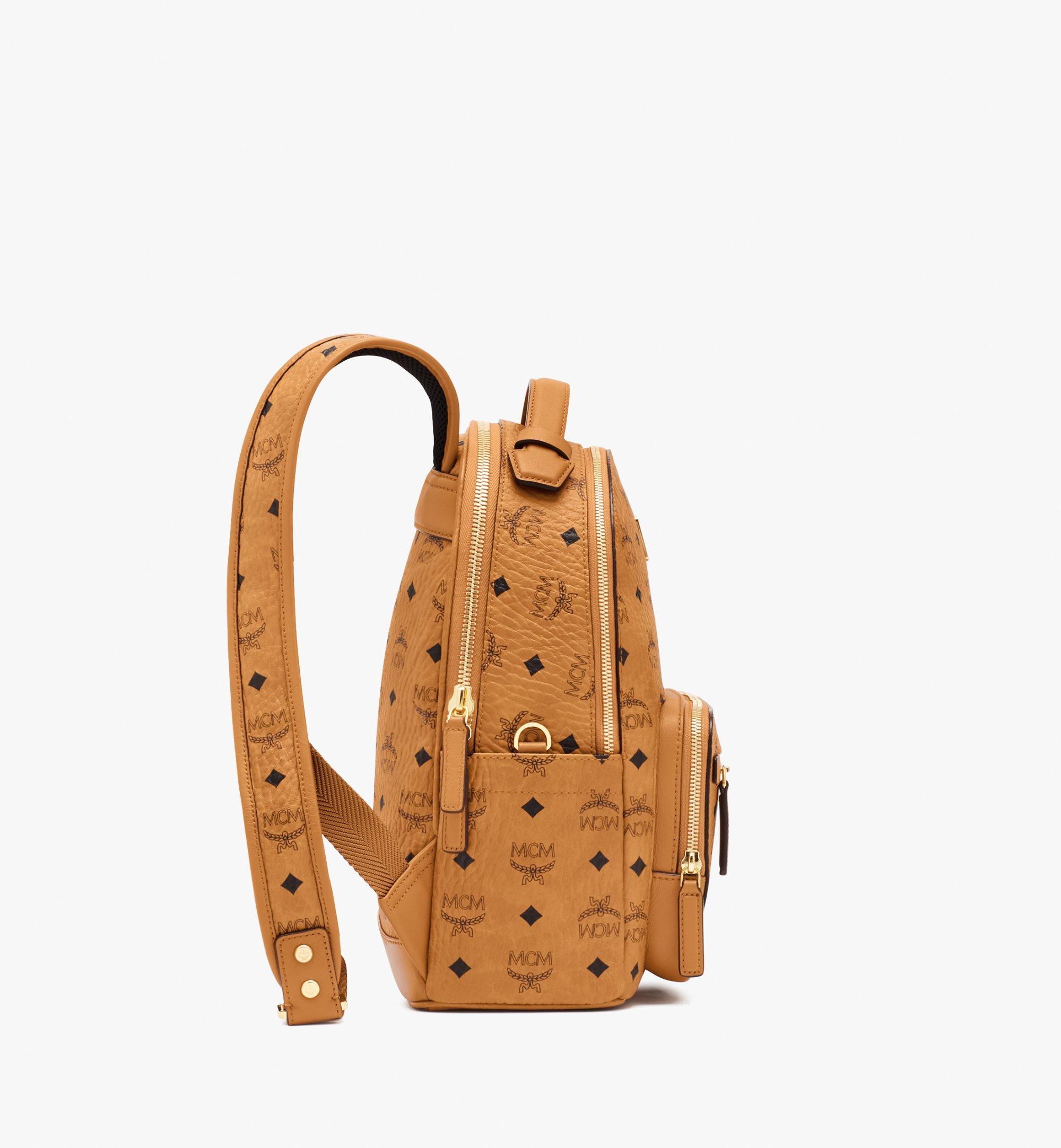 Small Stark Backpack in Visetos Cognac MCM ®CA