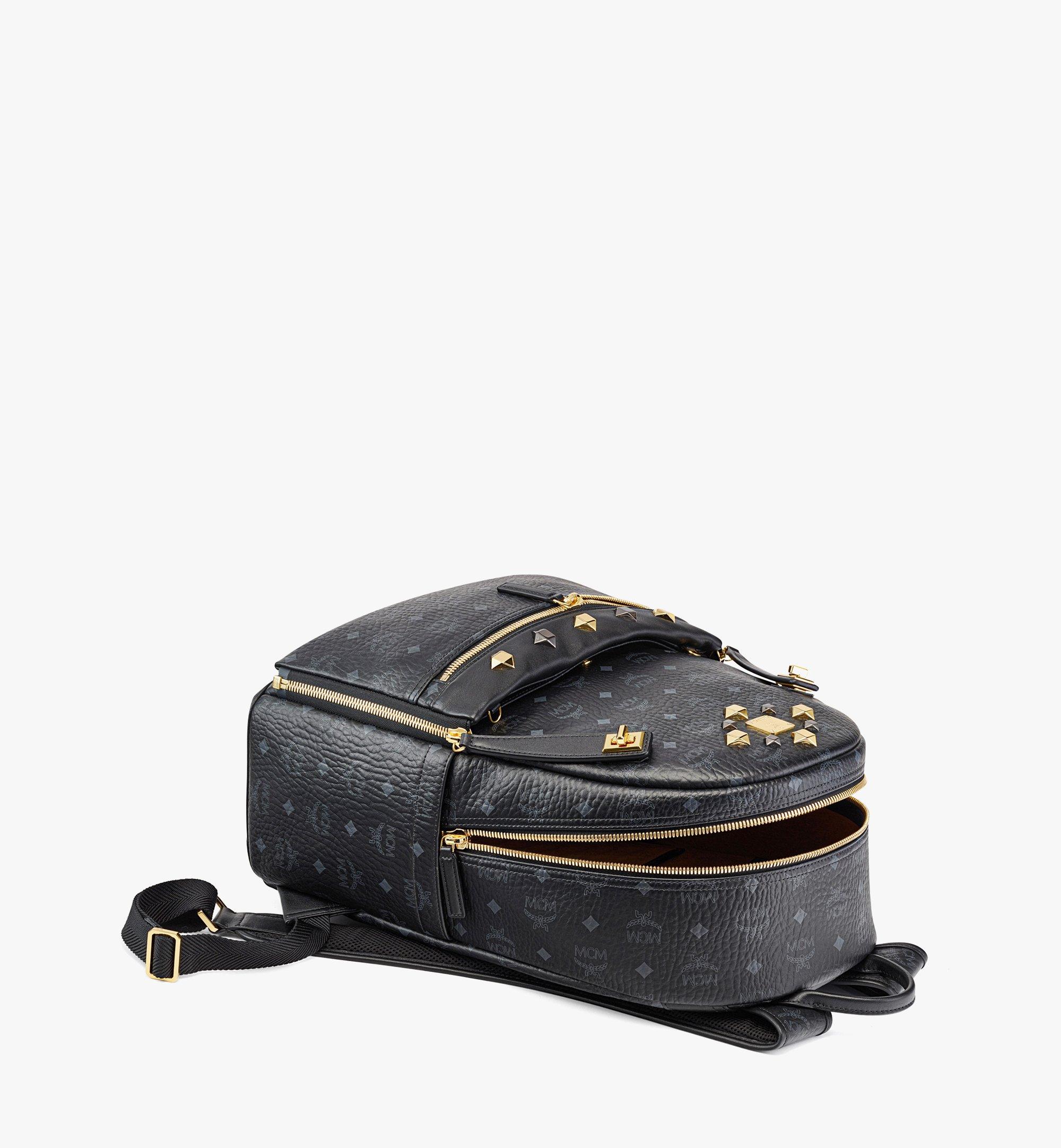 Medium Retro Dual Stark Backpack in Visetos Black MCM UK