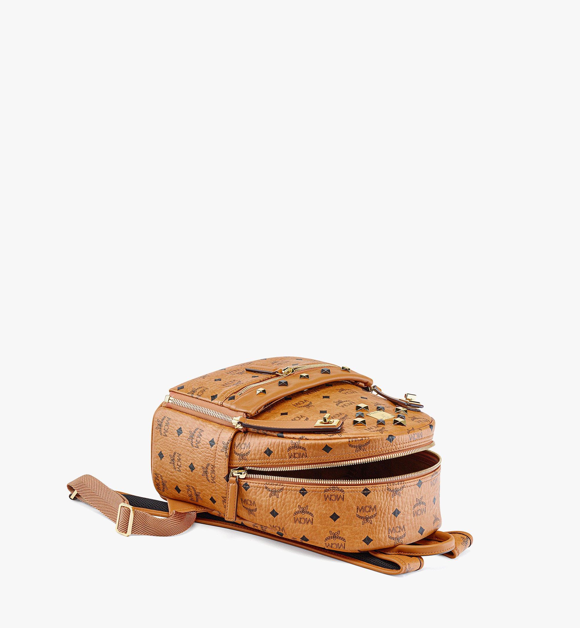 Small Retro Dual Stark Backpack in Visetos Cognac | MCM ®CN