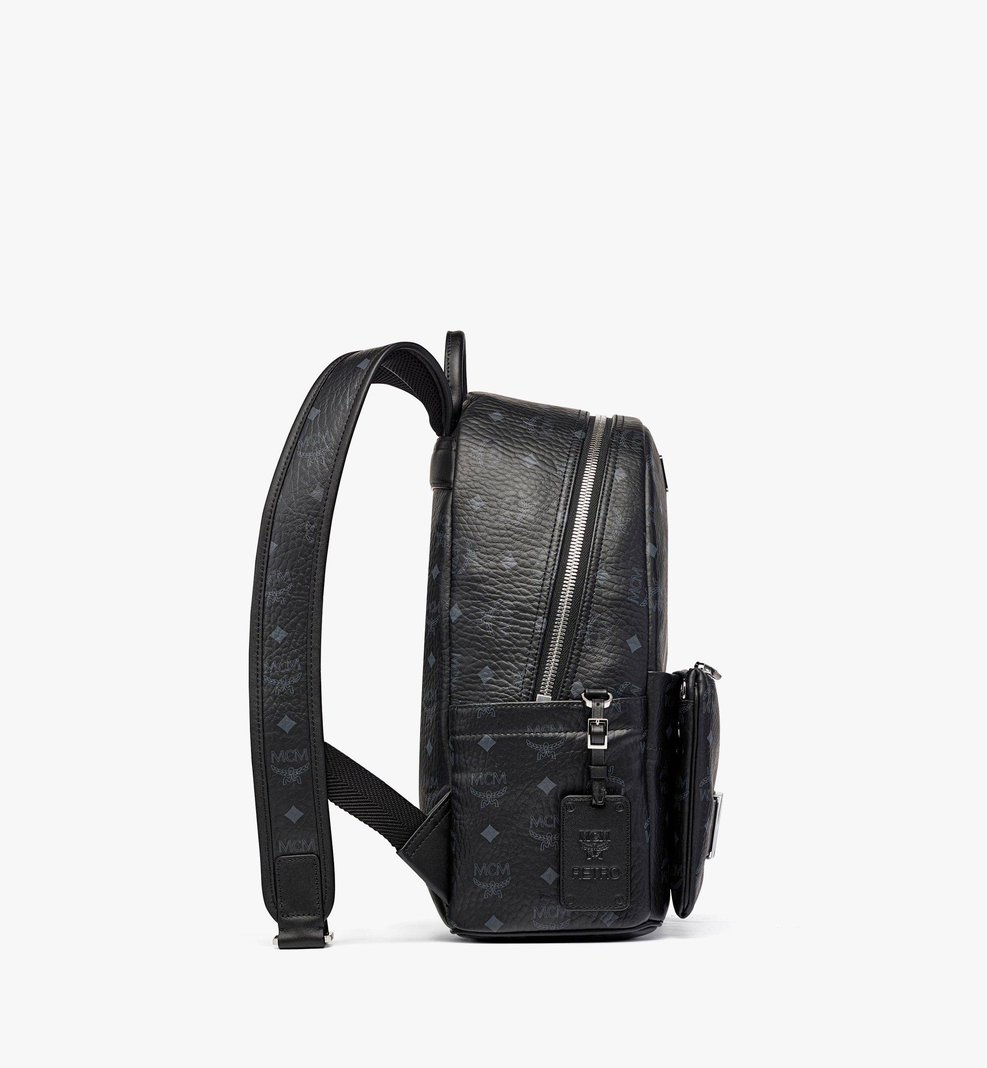 Medium Retro Trilogie Stark Backpack in Visetos Black | MCM ®US