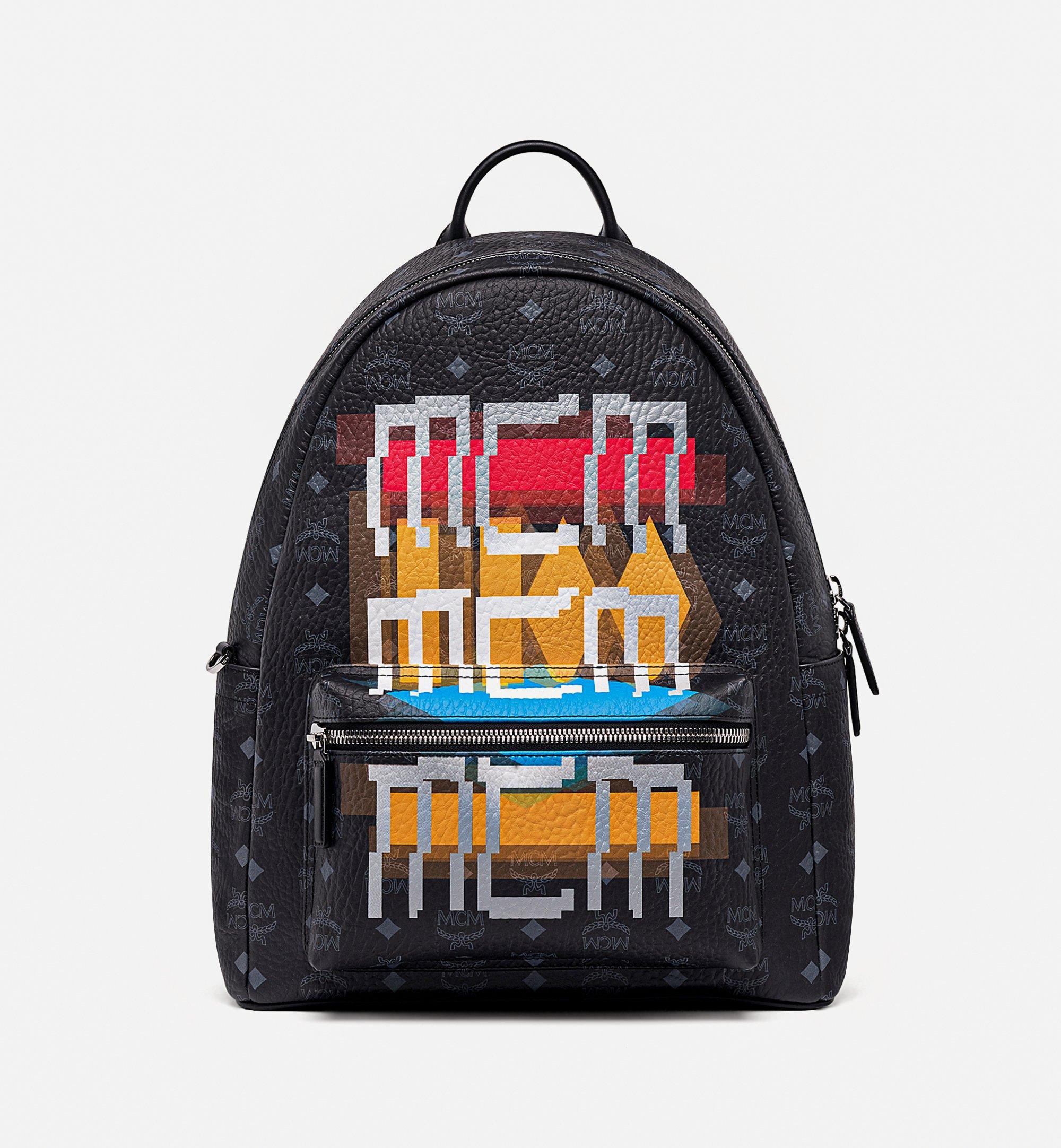 41 Cm 16 Stark Backpack In Geo Graffiti Visetos Black Mcm Jp