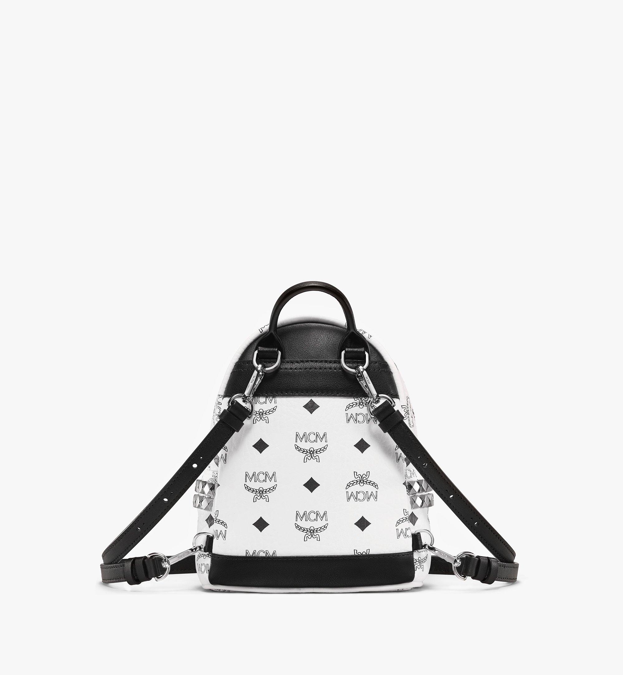 X Mini Stark Bebe Boo Backpack in Visetos White MCM US