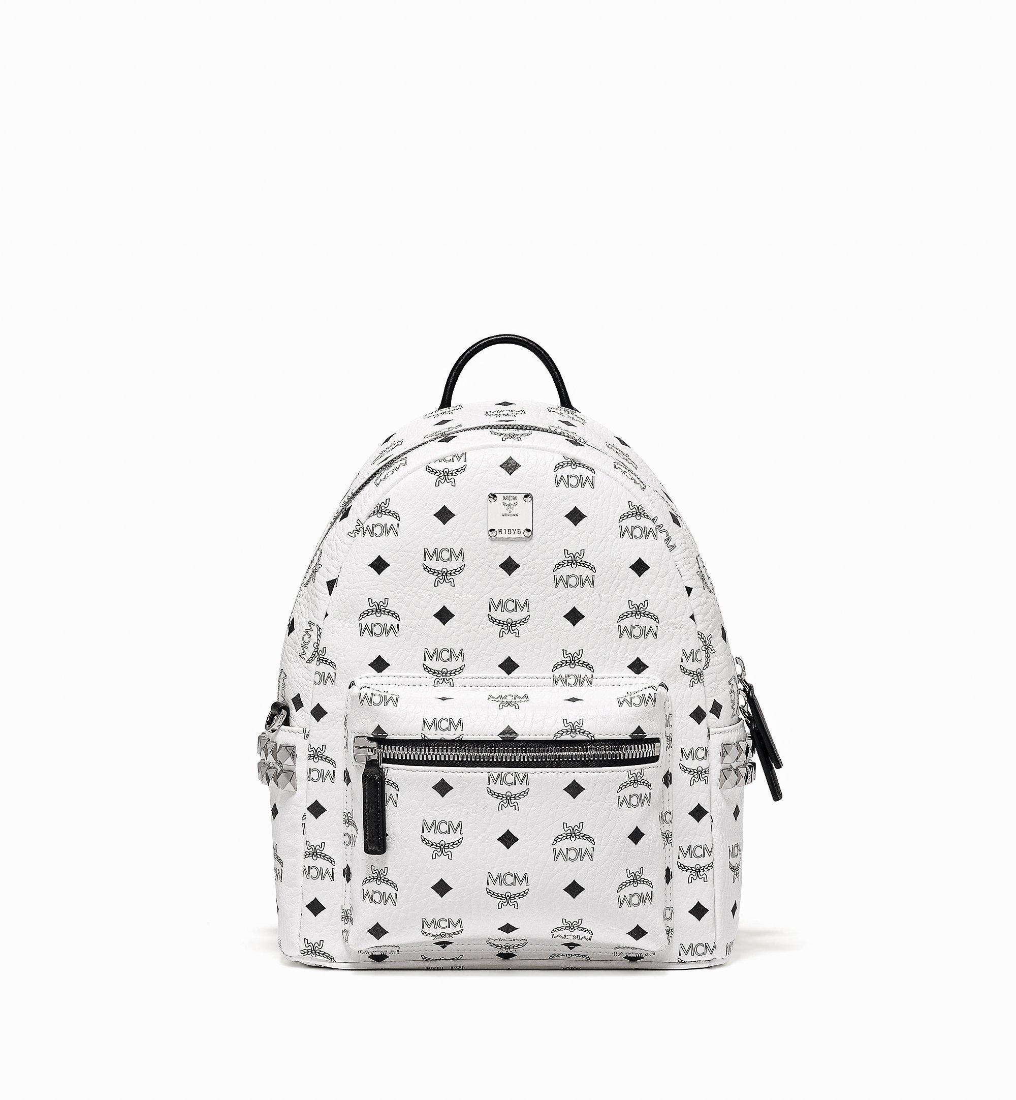 Small Stark Backpack in Visetos White MCM US