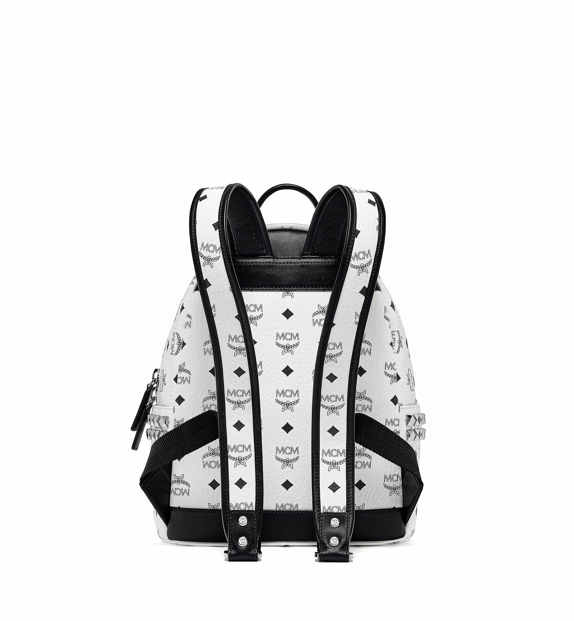 MCM Stark Backpack in Visetos White MMKBSVE15WT001 Alternate View 3
