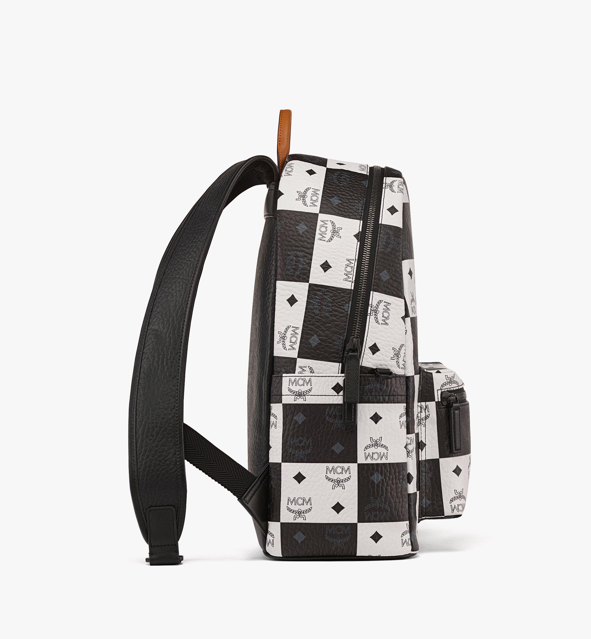 Shop MCM Stark Visetos Checkerboard Medium Backpack