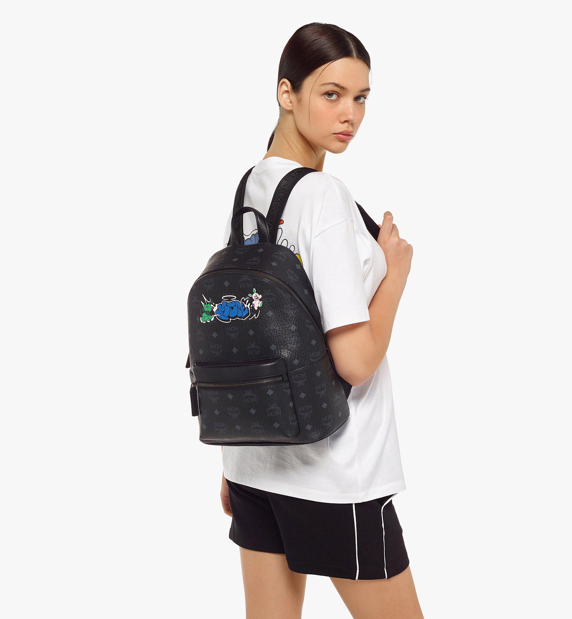 MCM Haru, Henry, Kaiser Stark Visetos双肩背包  MMKCAVE10BK001 更多视角 4