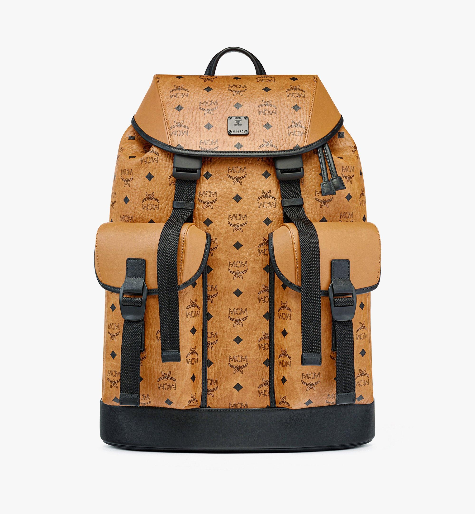 MCM: backpack for woman - Camel  Mcm backpack MWKDATA01 online at