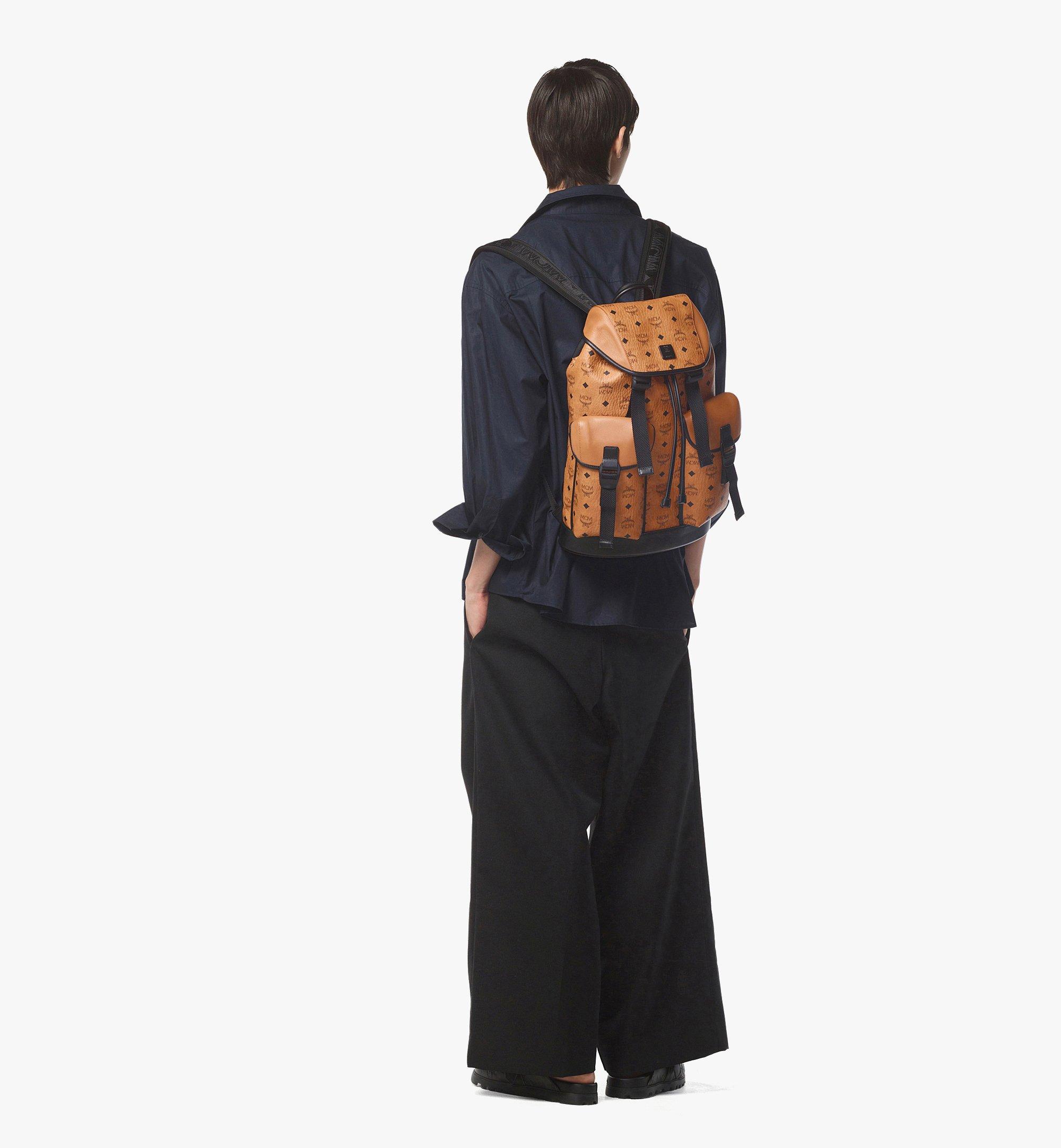 Medium Brandenburg Backpack in Visetos Cognac