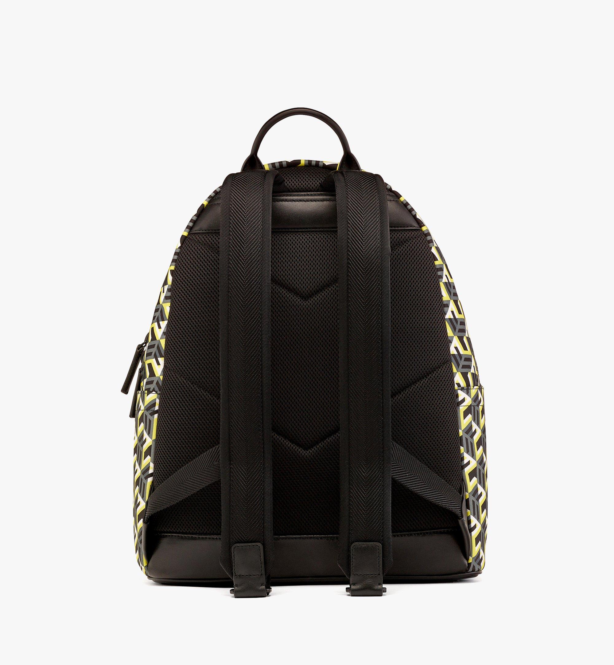 Medium Stark Backpack in Cubic Monogram Nylon Yellow | MCM ®JP