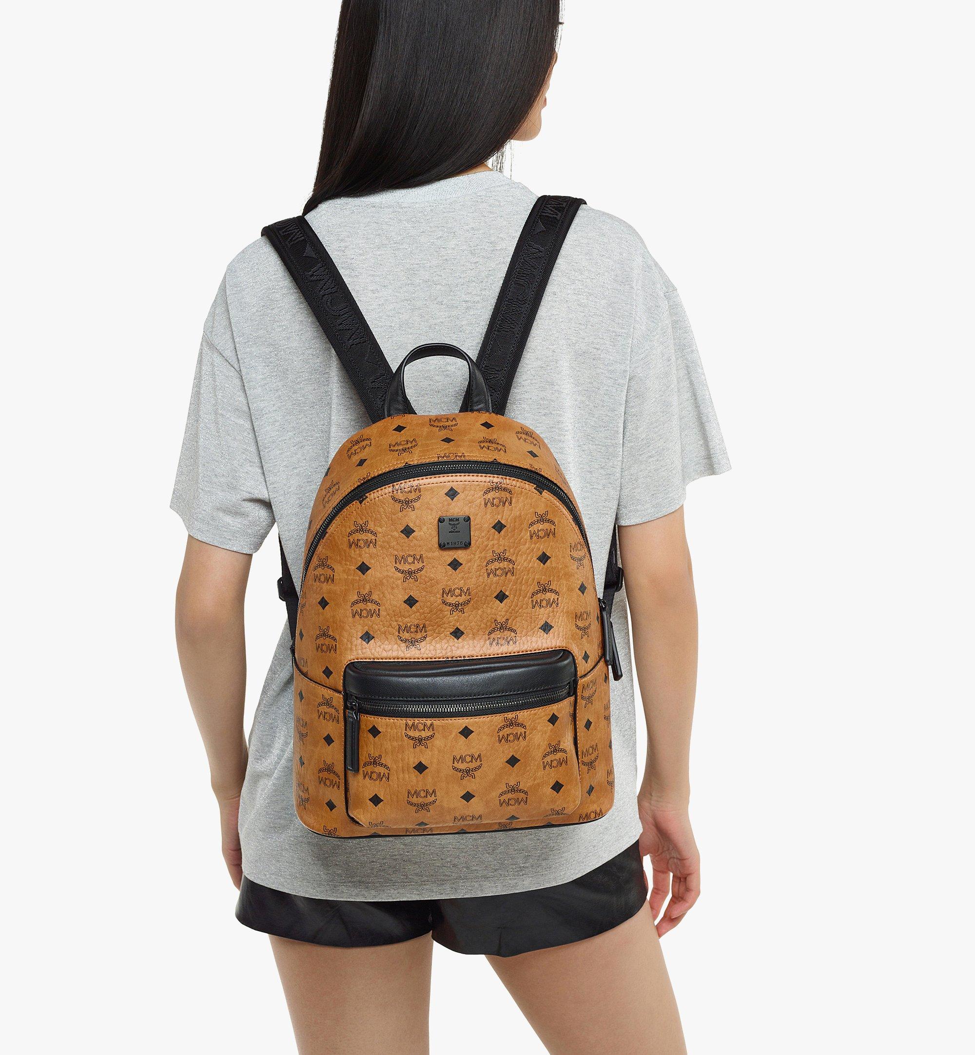 Mcm Small Stark Backpack Cognac