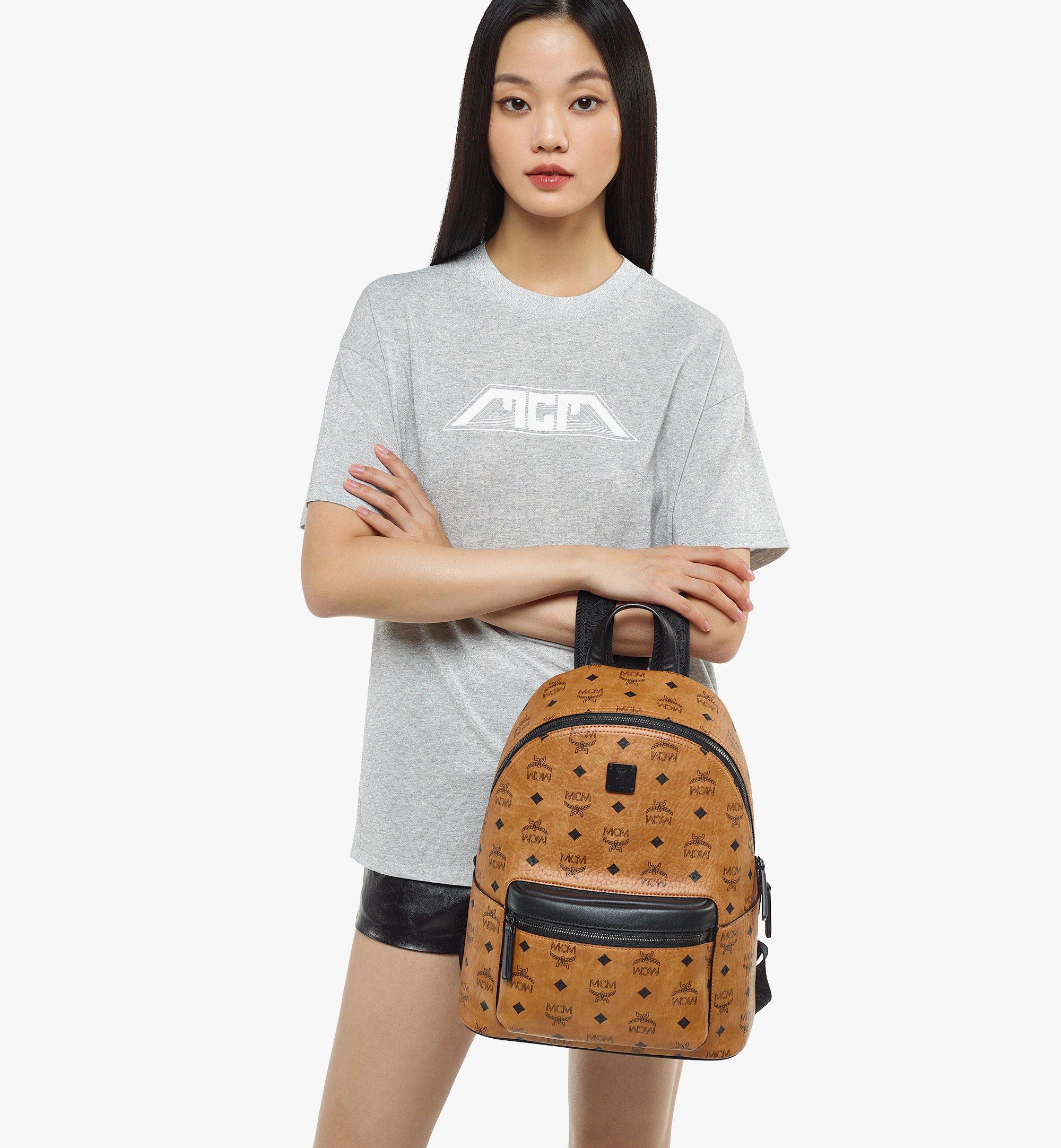 Small Stark Backpack in Visetos Cognac MCM JP