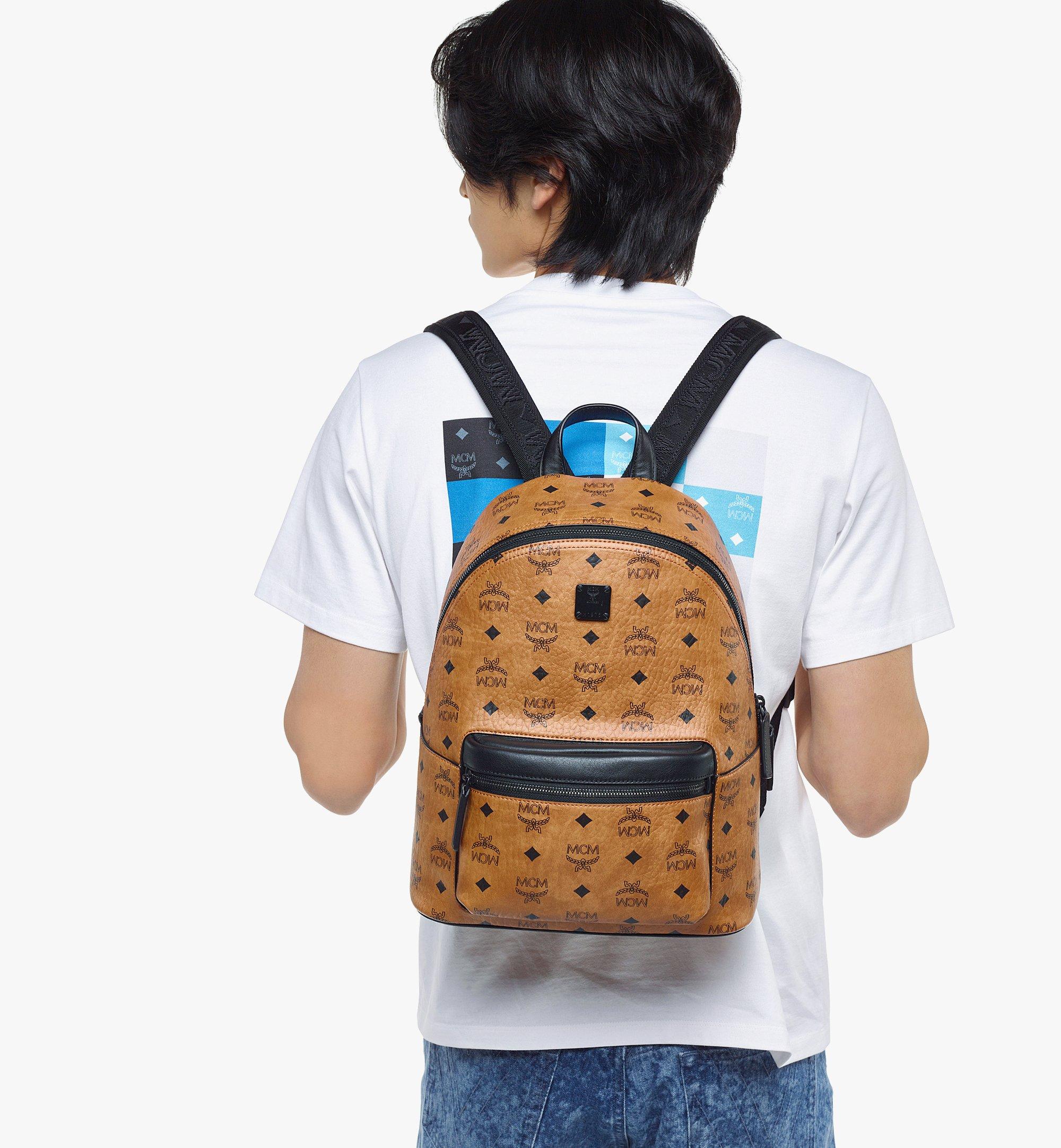 Small Stark Backpack in Visetos Cognac MCM JP