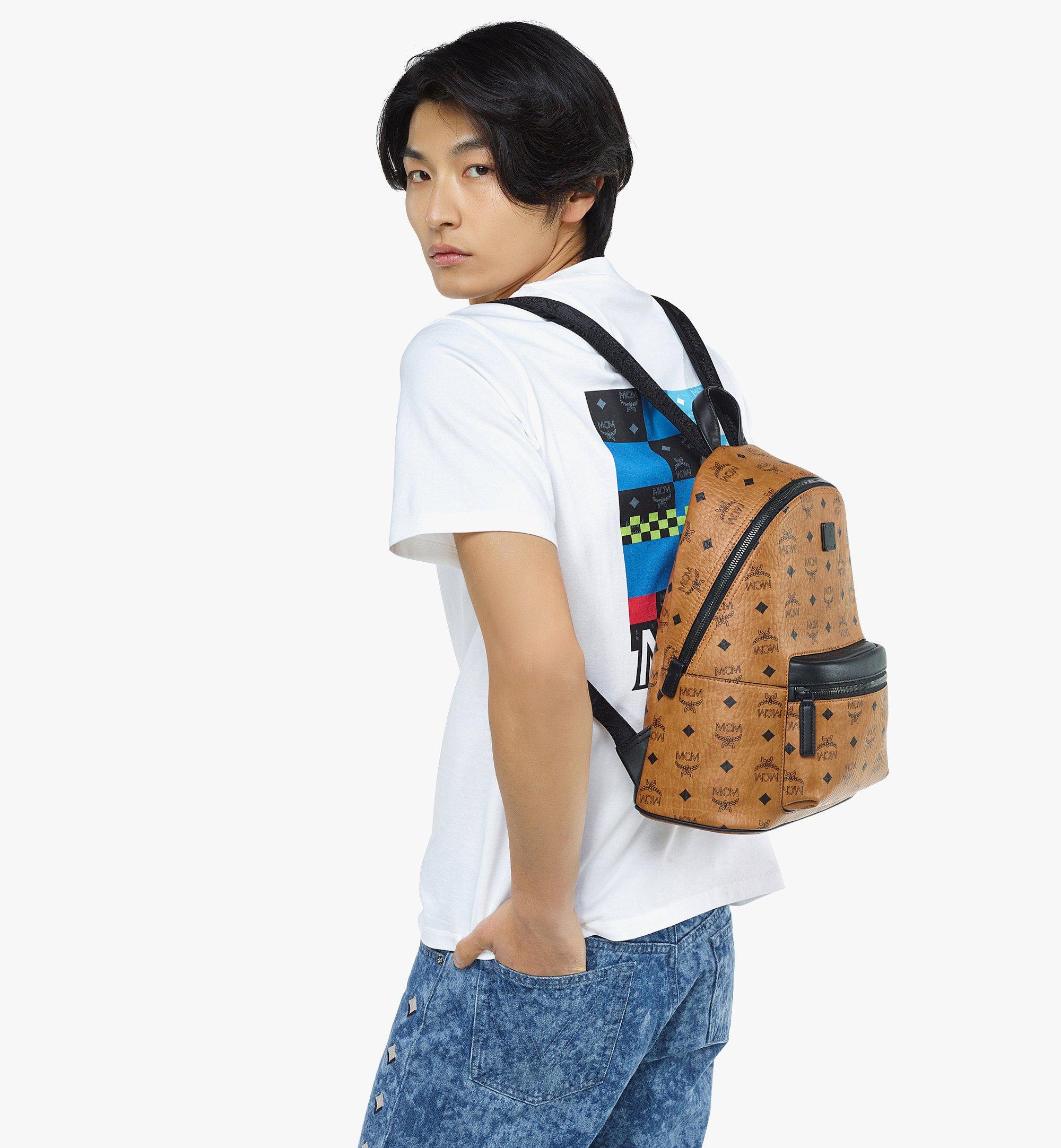 Small Stark Backpack in Visetos Cognac MCM JP