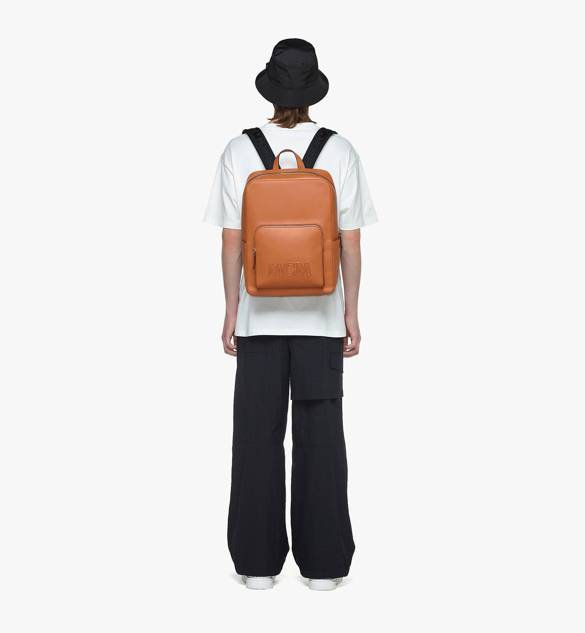 Medium Aren Backpack in Spanish Calf Leather Cognac | MCM ®US