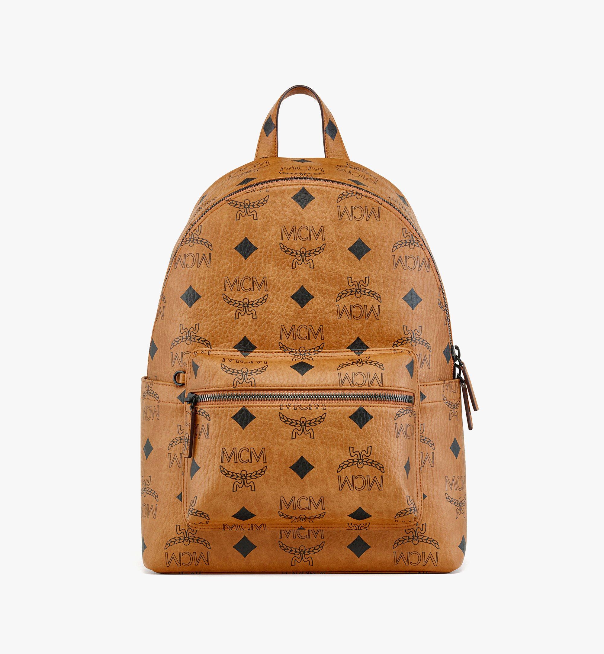 MCM Stark Backpack in Maxi Visetos Cognac MMKDAVE01CO001 Alternate View 1