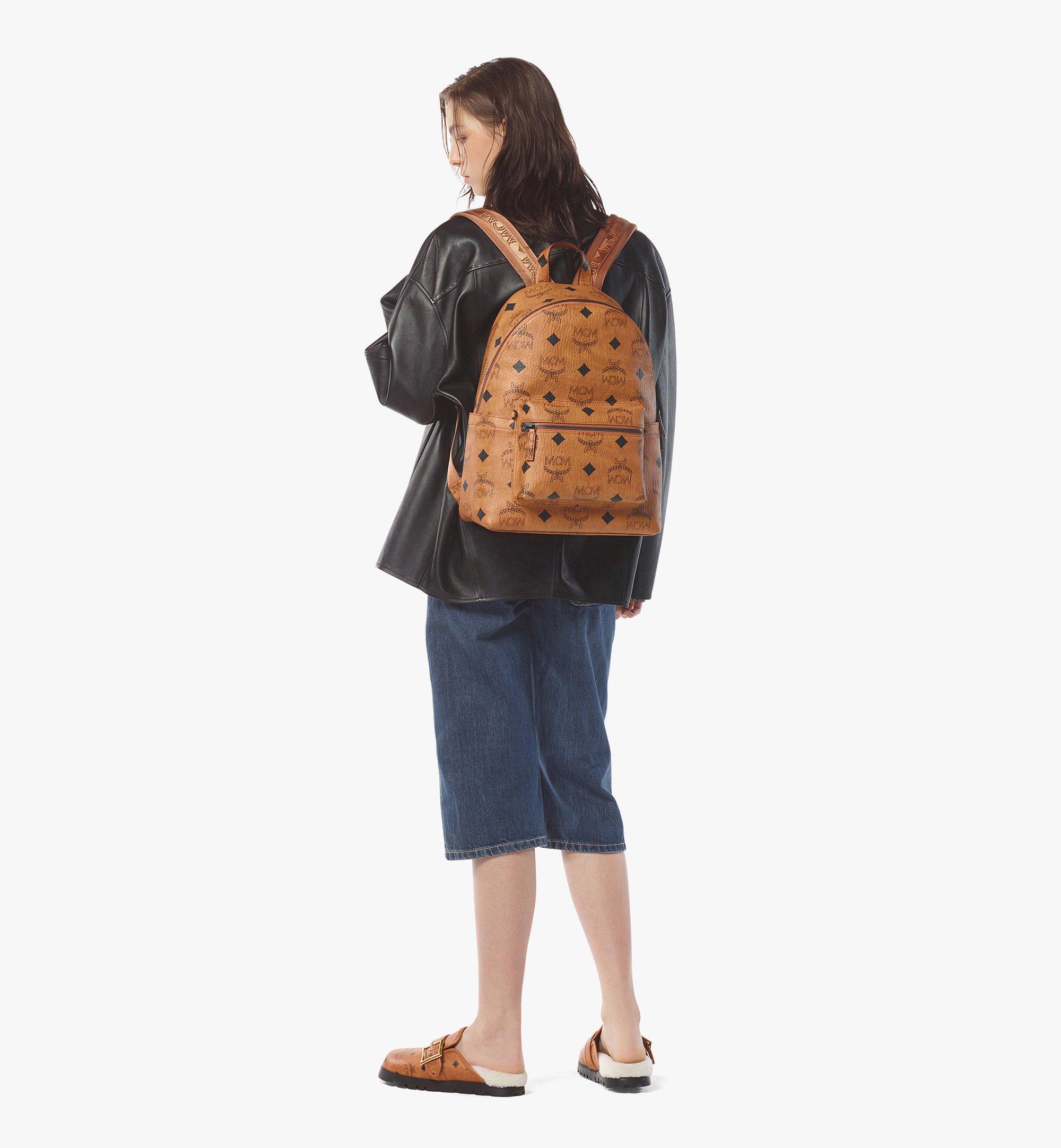 Medium Stark Backpack in Maxi Visetos Cognac | MCM ®JP