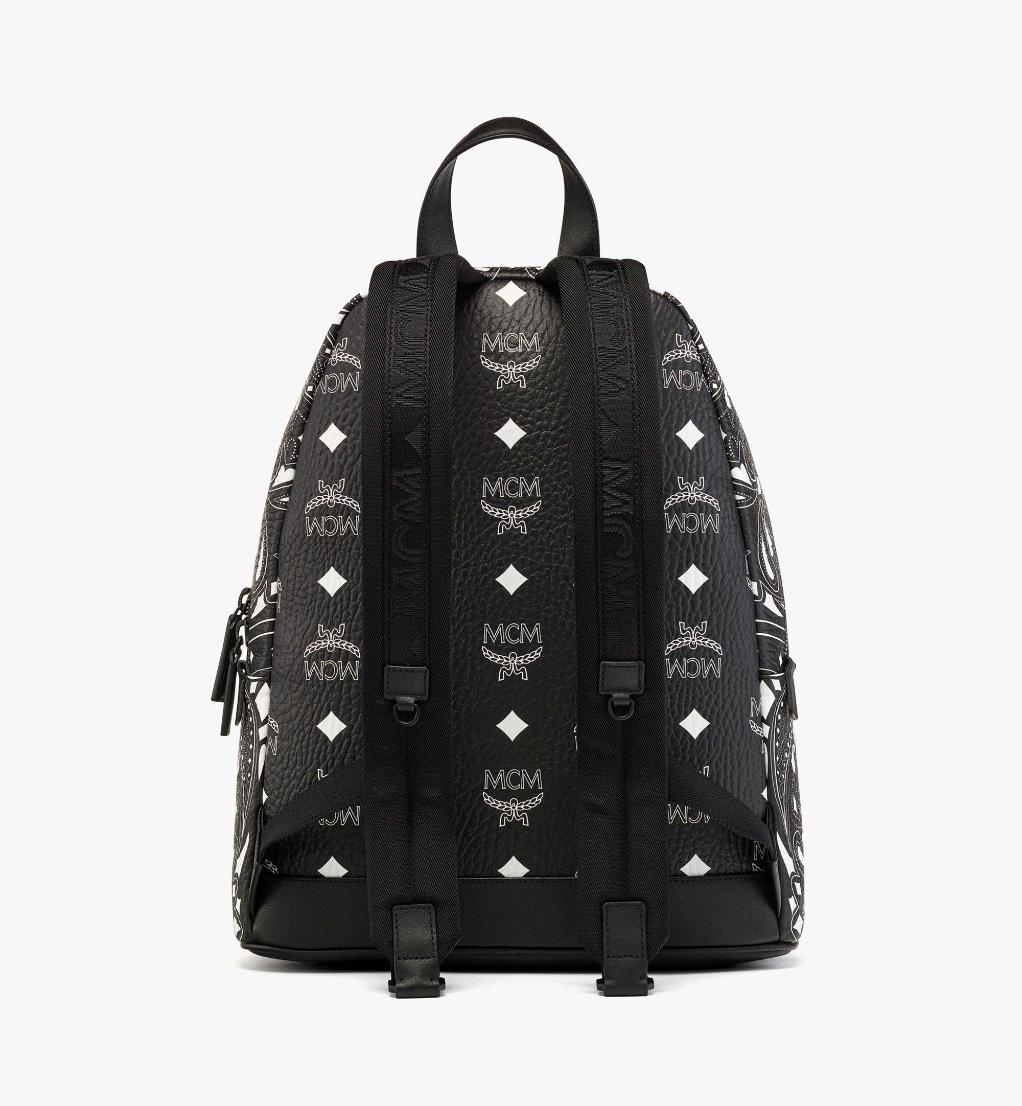 Mcm Mini Stark bandana-print Backpack - Black