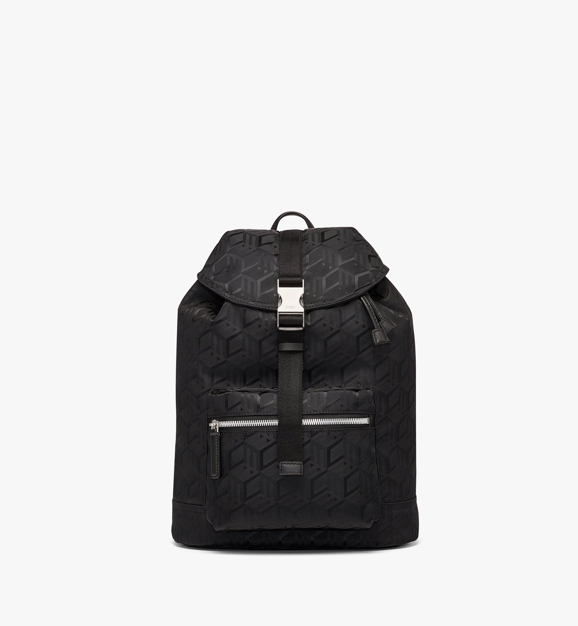 MCM Black Nylon and Leather Drawstring Backpack MCM