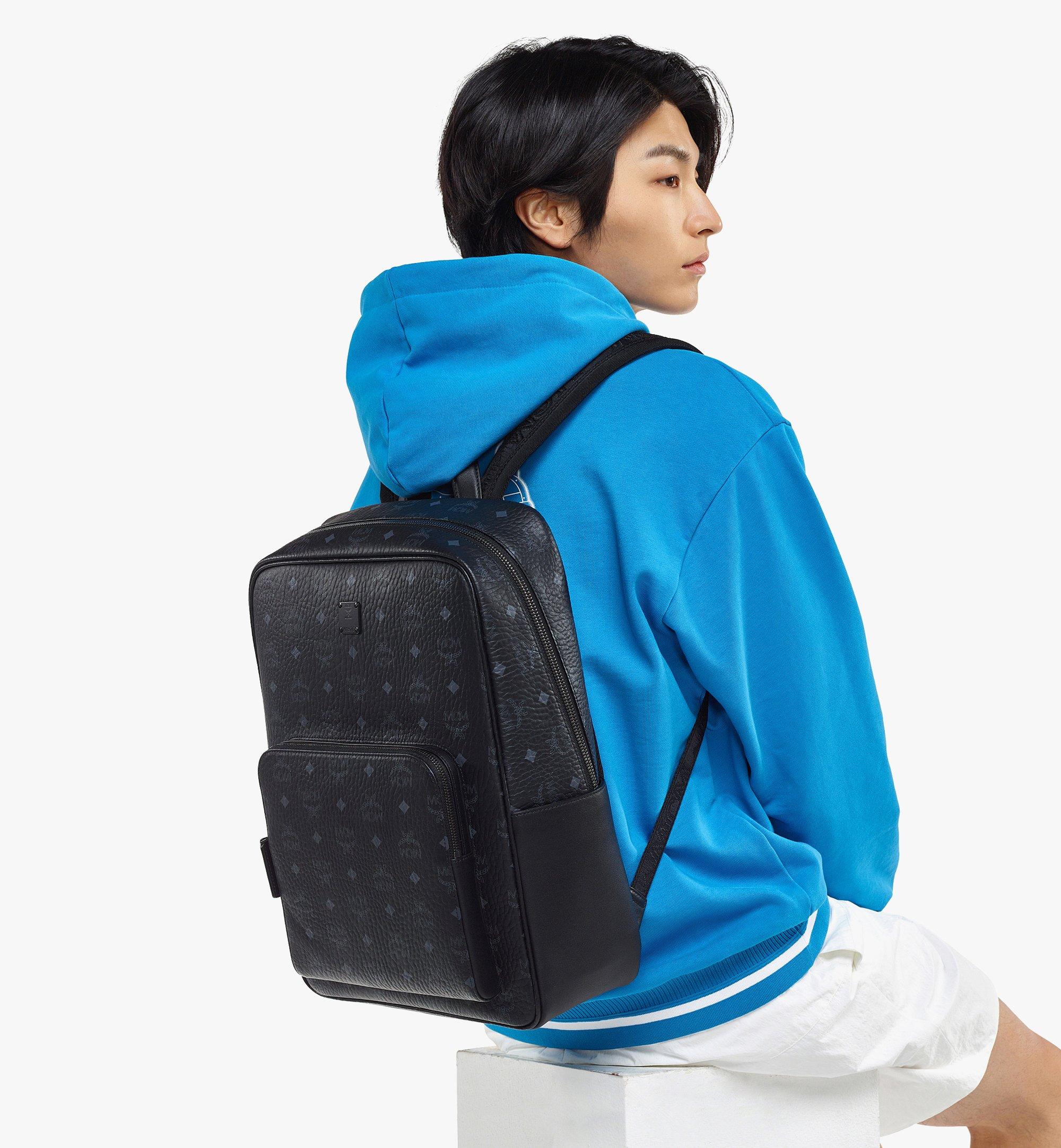 MCM Aren Backpack in Visetos Black MMKDSTA01BK001 Alternate View 2